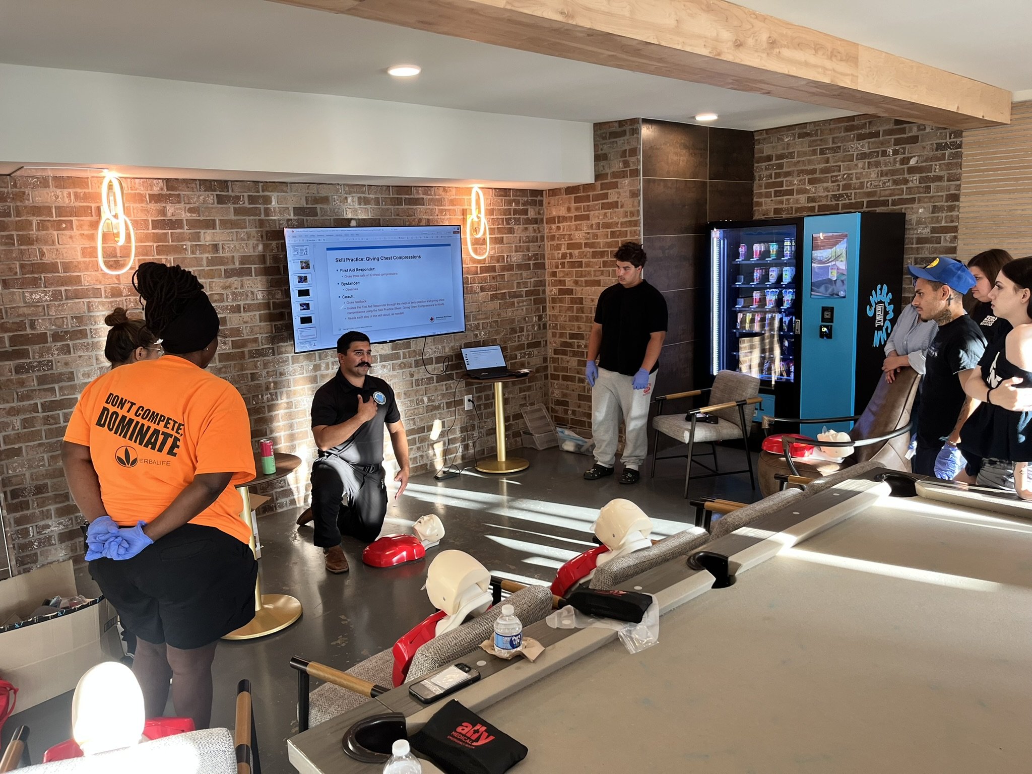 First Aid CPR AED training class taught by American Red Cross instructors in Austin, Texas