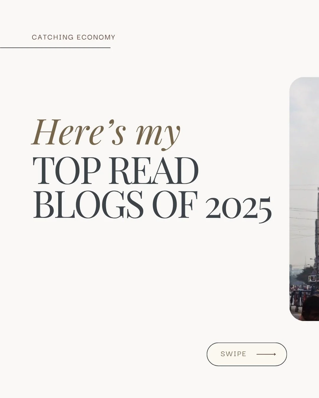 My top 5 most-read blogs of 2025&ndash;stories of travel, growth, and connection that resonated with you 🤎 Which one is your favorite??

Read &lsquo;2025 Wrapped: A Year in Stories&rsquo; for my full recap + BTS notes. 

🔗 Link in bio &amp; Latest 