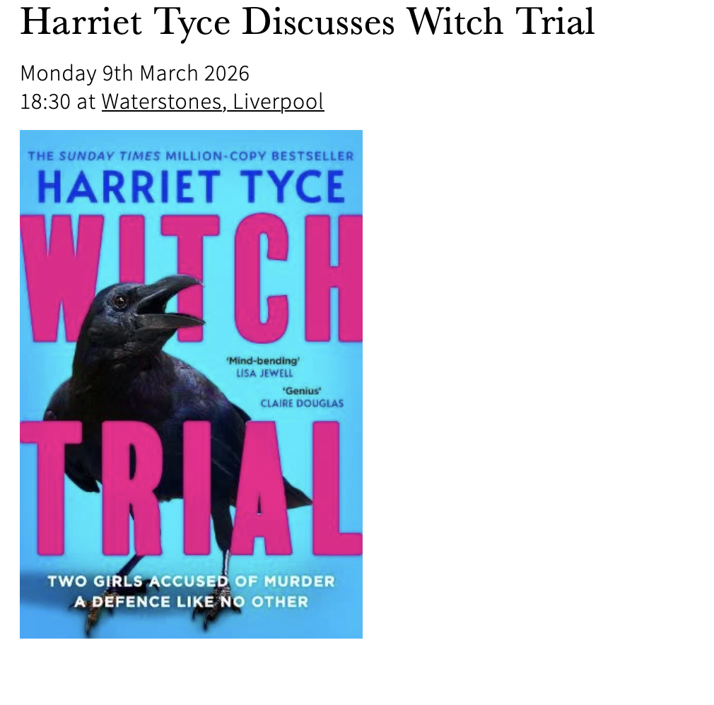 Harriet Tyce interview