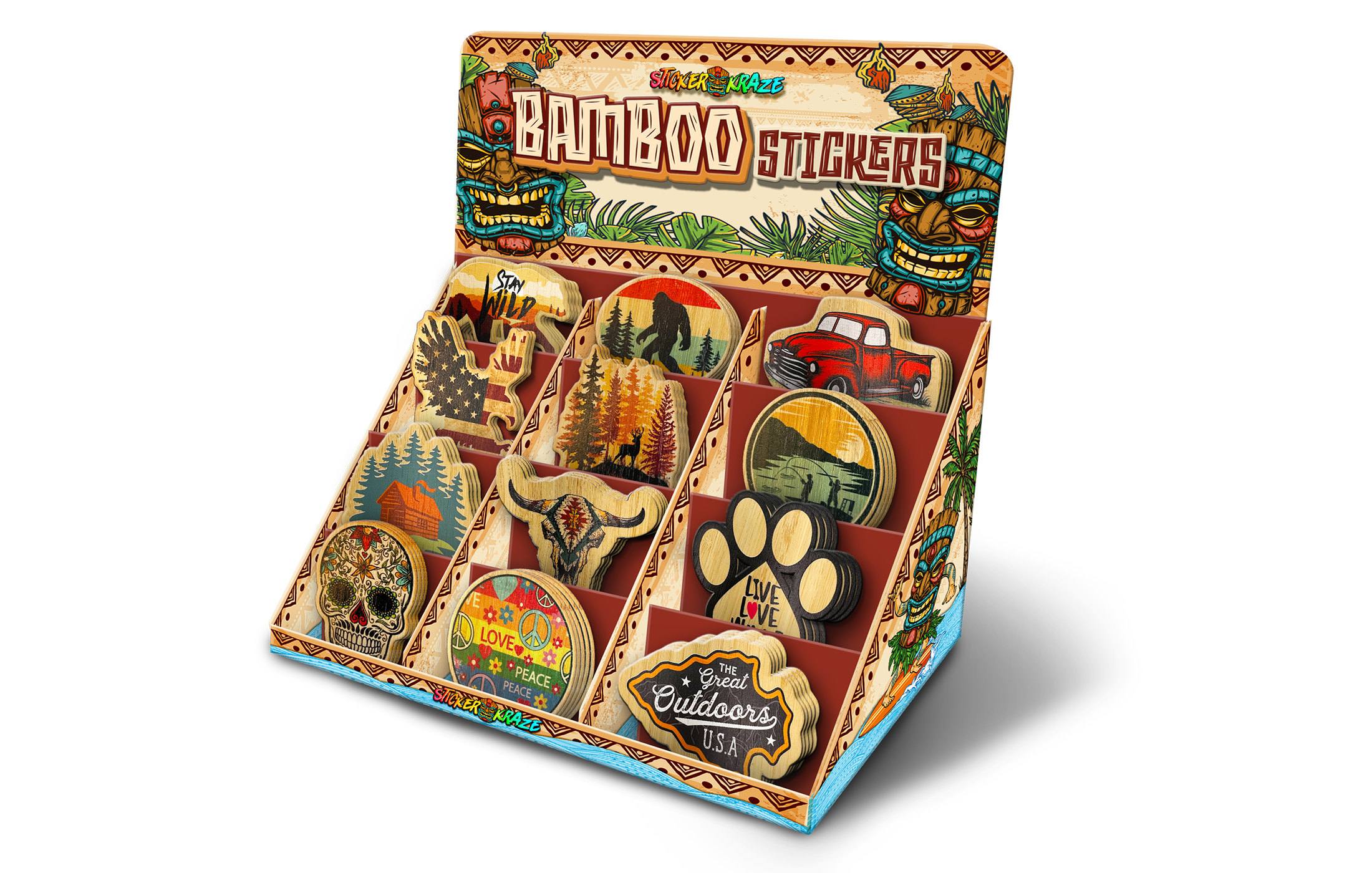 Bamboo Stickers - Counter PDQ (full - USA stickers)