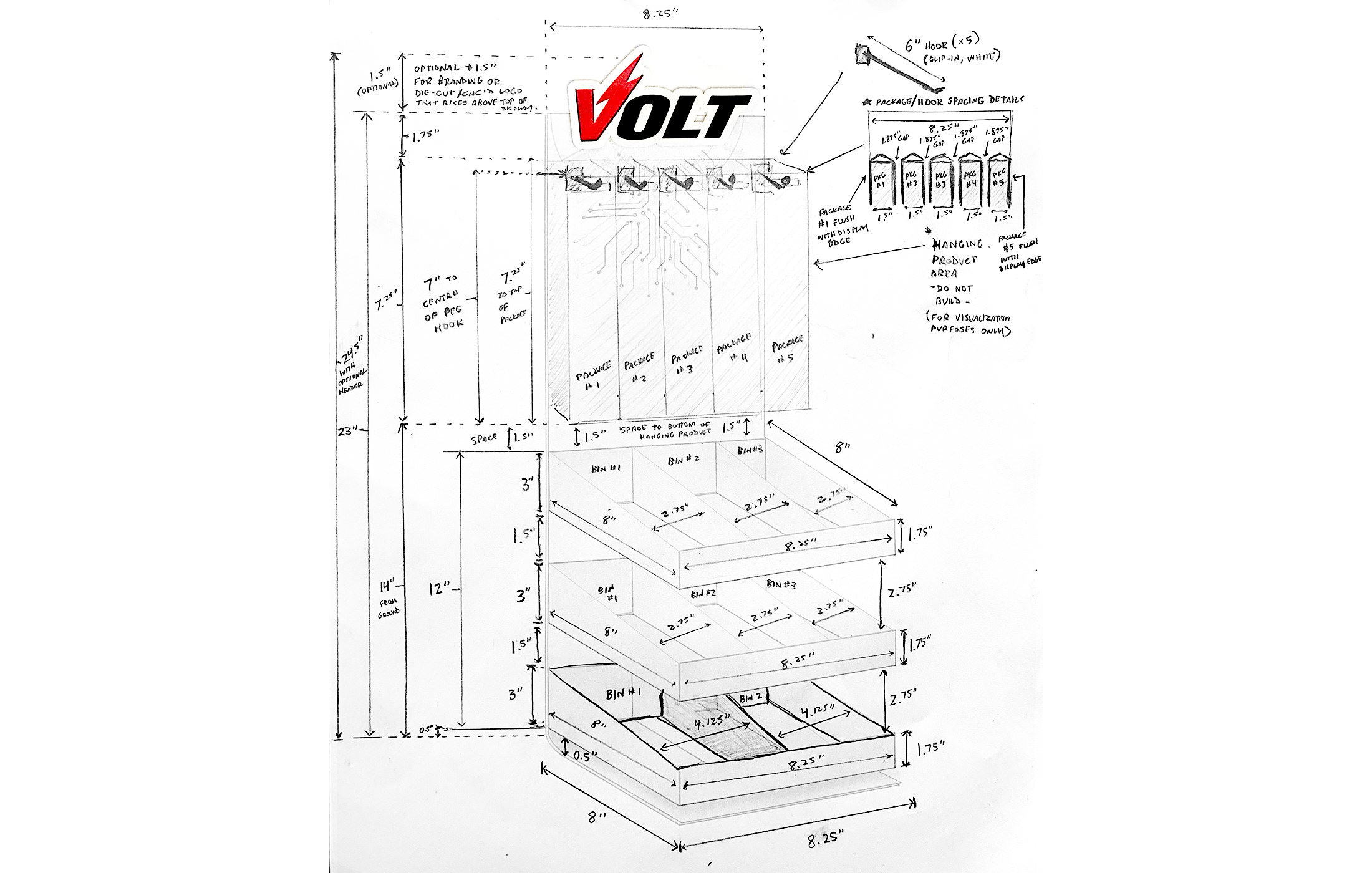 Volt Elite - Display Design Sketch