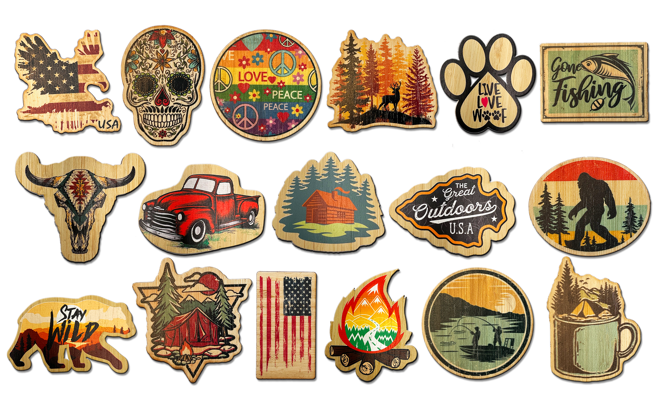 Bamboo Stickers - Mockups created for all stickers
