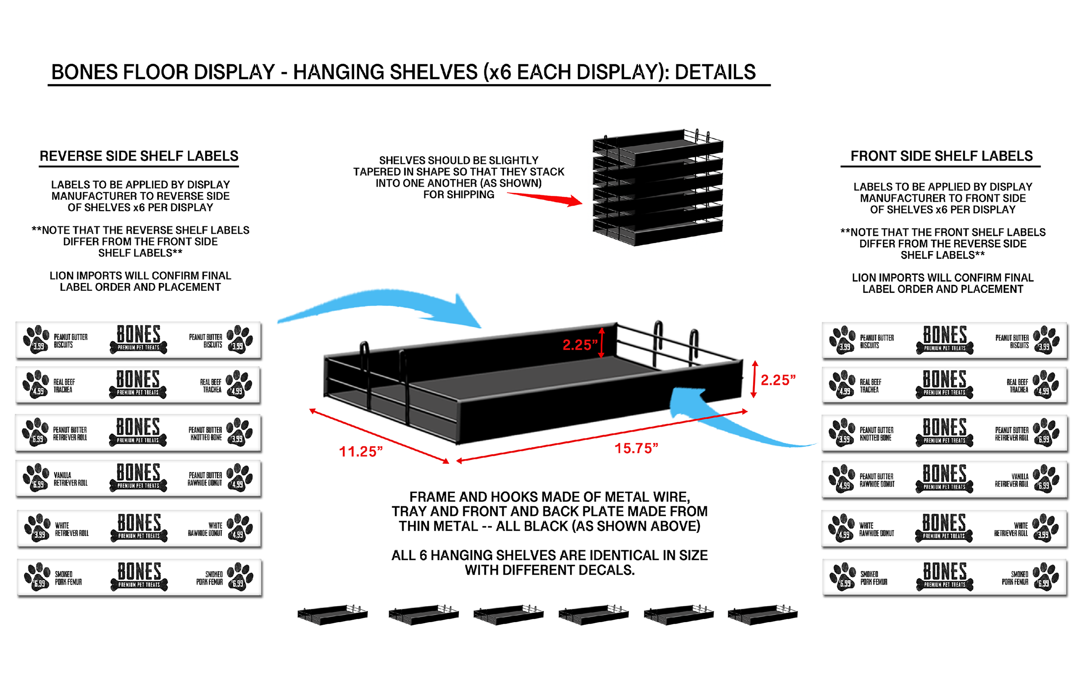 Bones Floor Display - Mfg. Instructions Created by Blackhawk