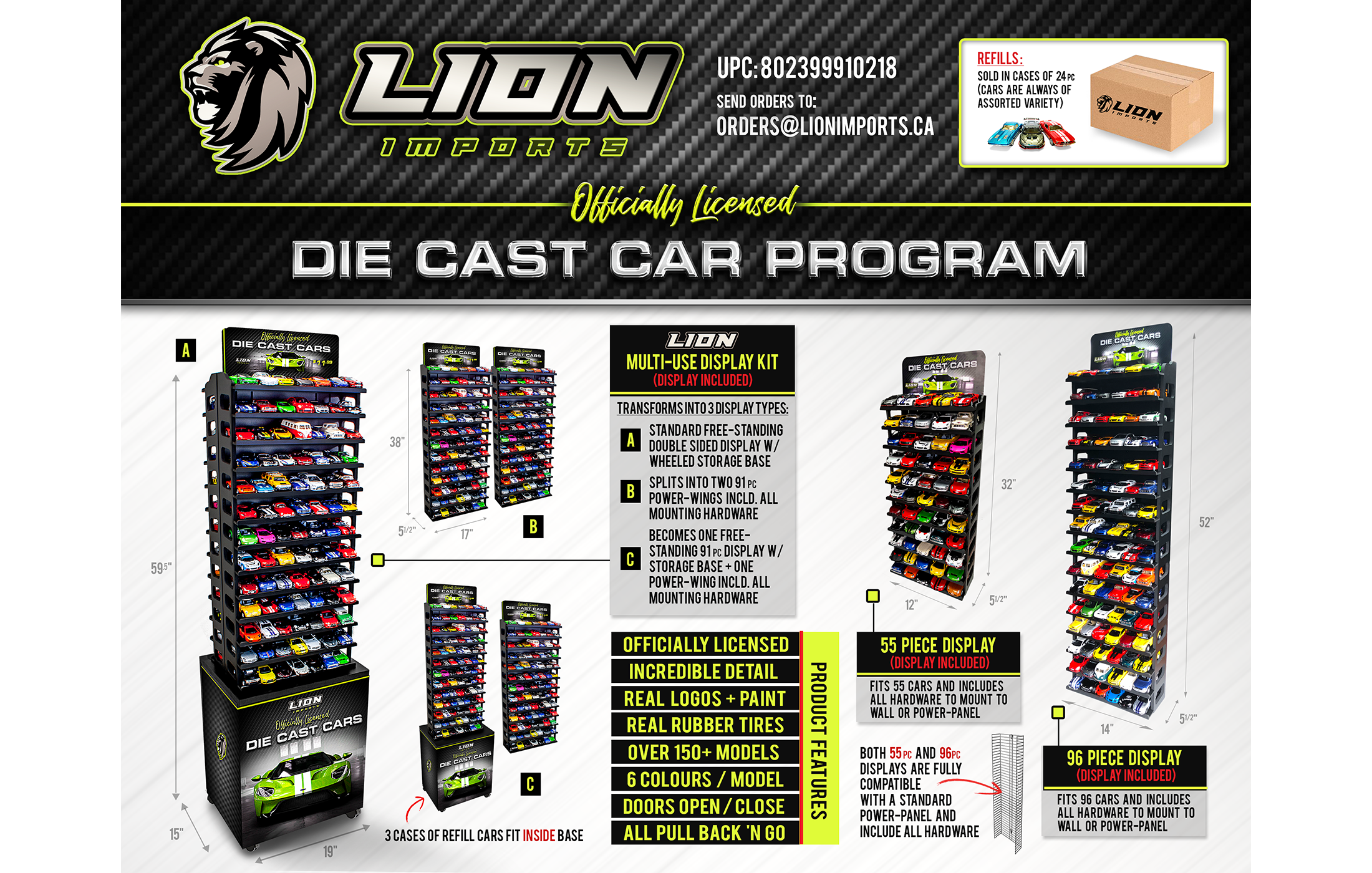 Die Cast Cars - Previous Car Display Materials (designed and developed in 2018-19)