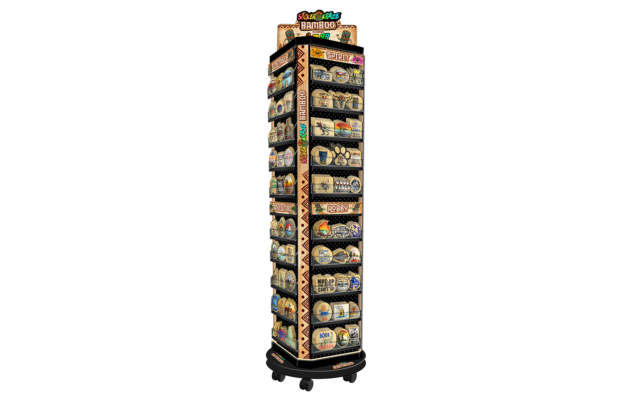 Bamboo Stickers - Floor Display
