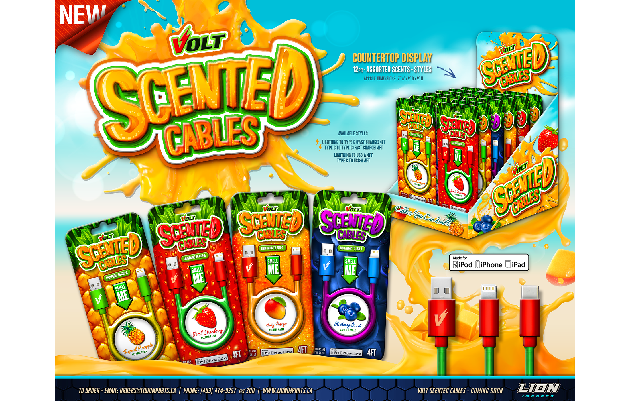 Volt Scented Cables - Counter PDQ Flyer