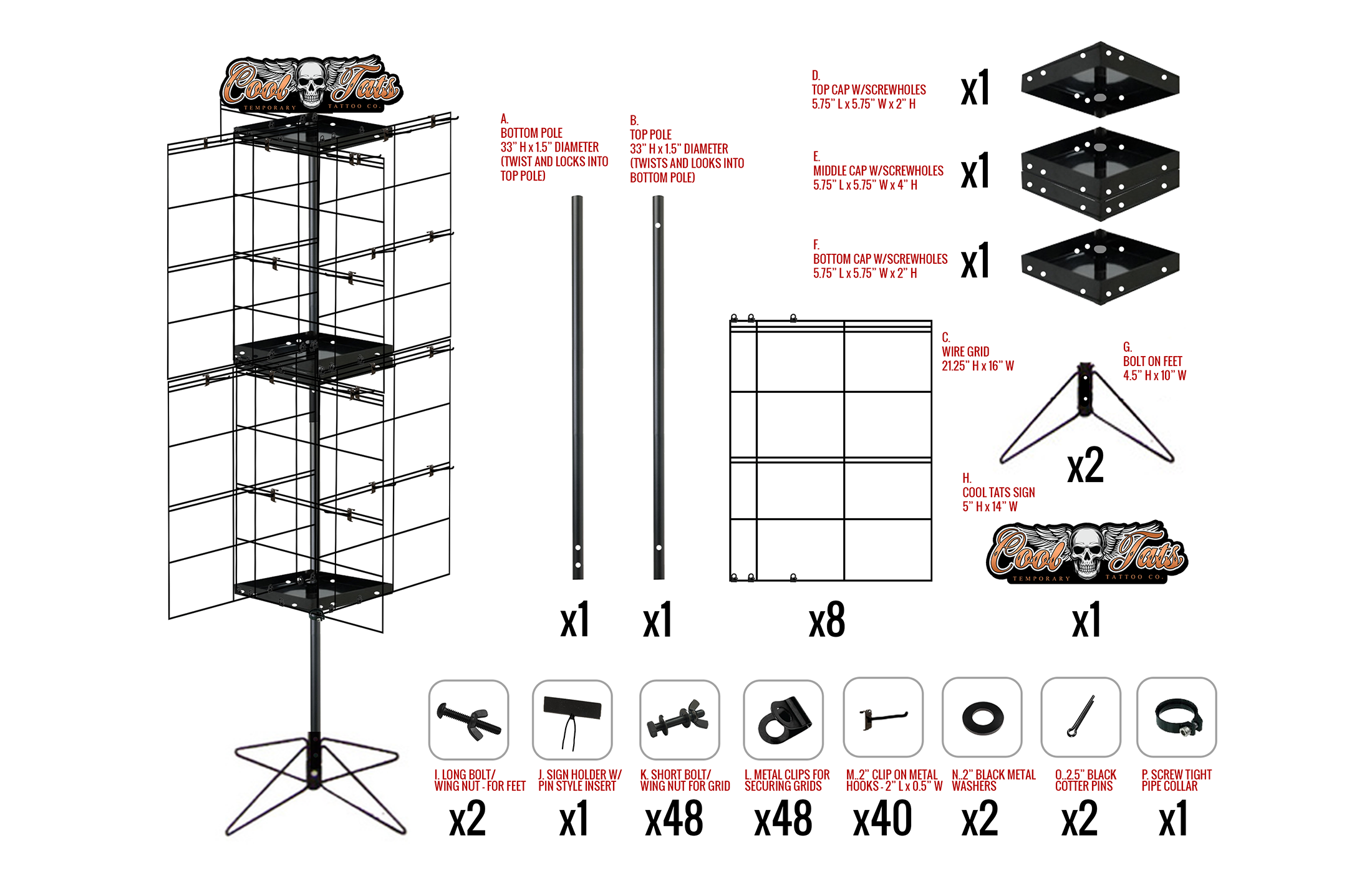 Cool Tats - Display design and parts list (created)