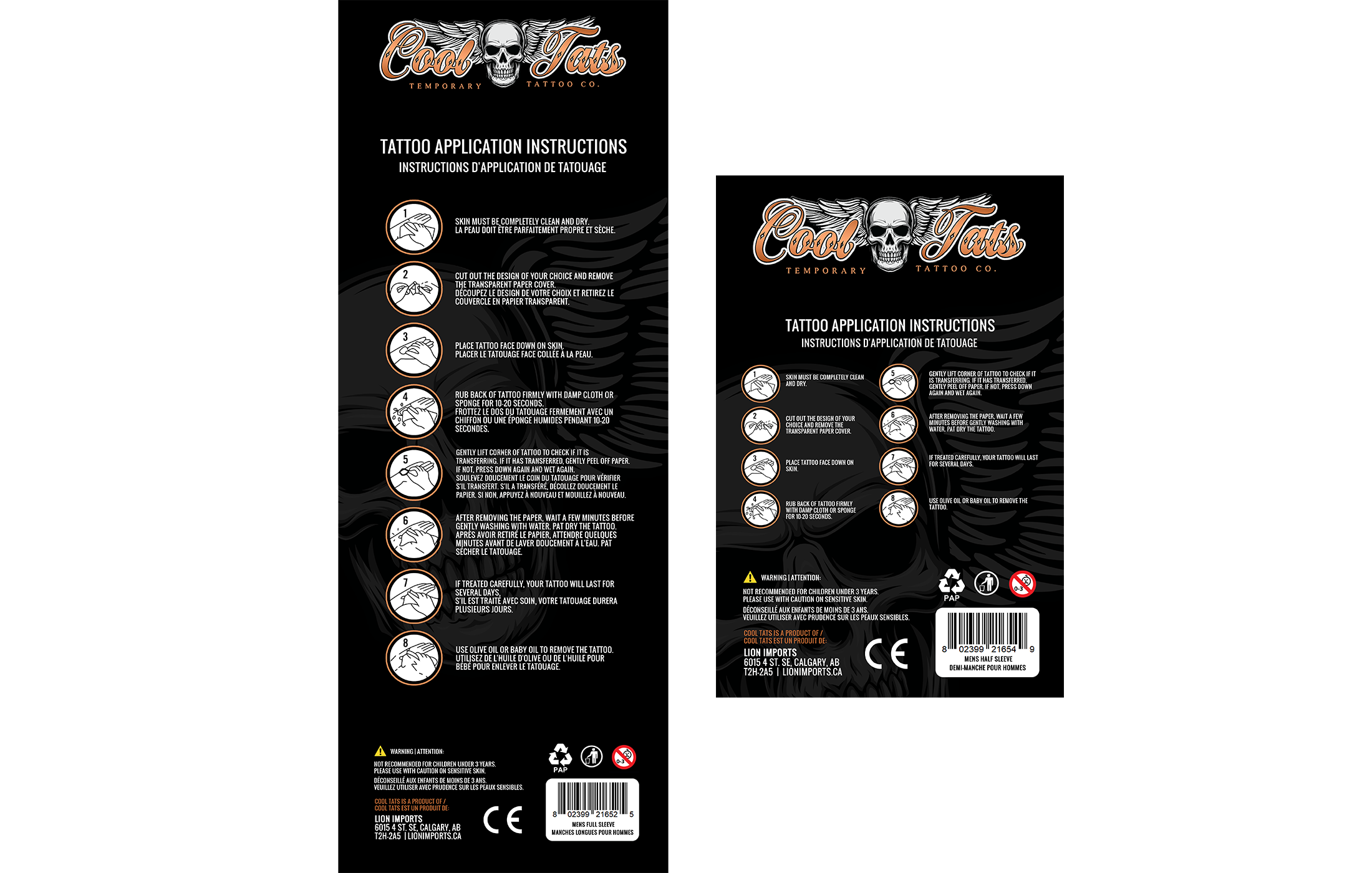 Cool Tats - Package Design (back)