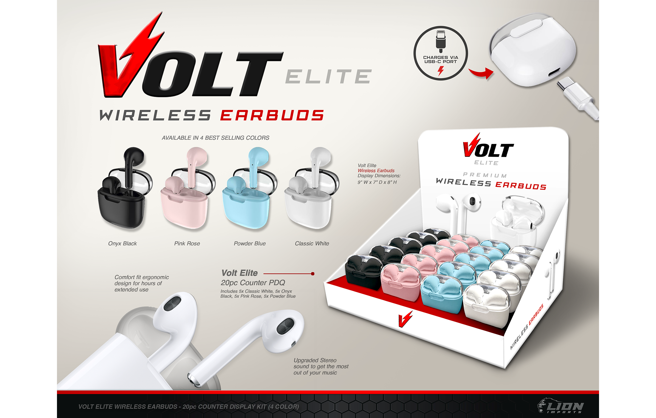 Volt Elite - Earbuds PDQ Flyer