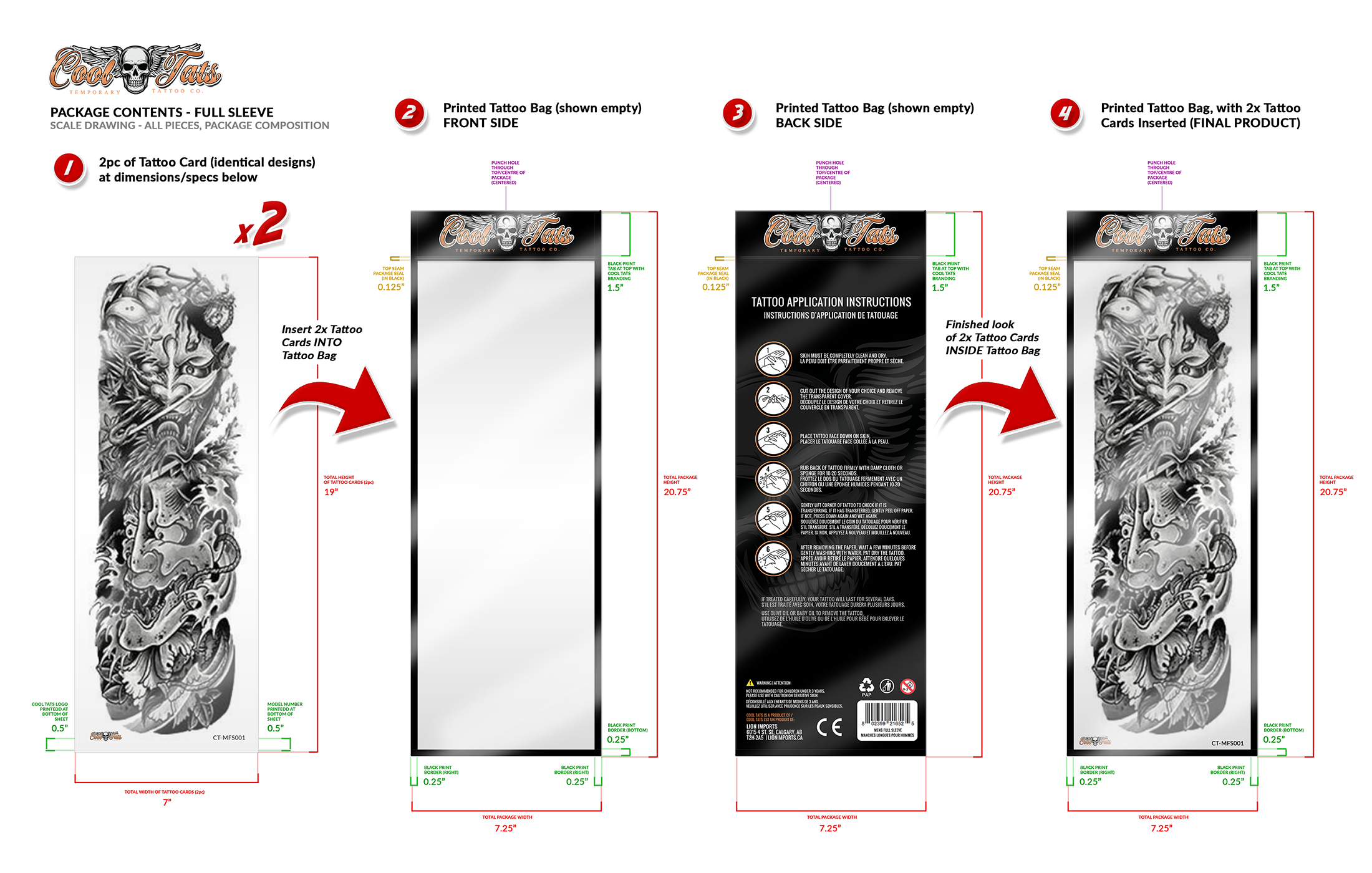 Cool Tats - Manufacturer Diagrams and Production Specs (created)