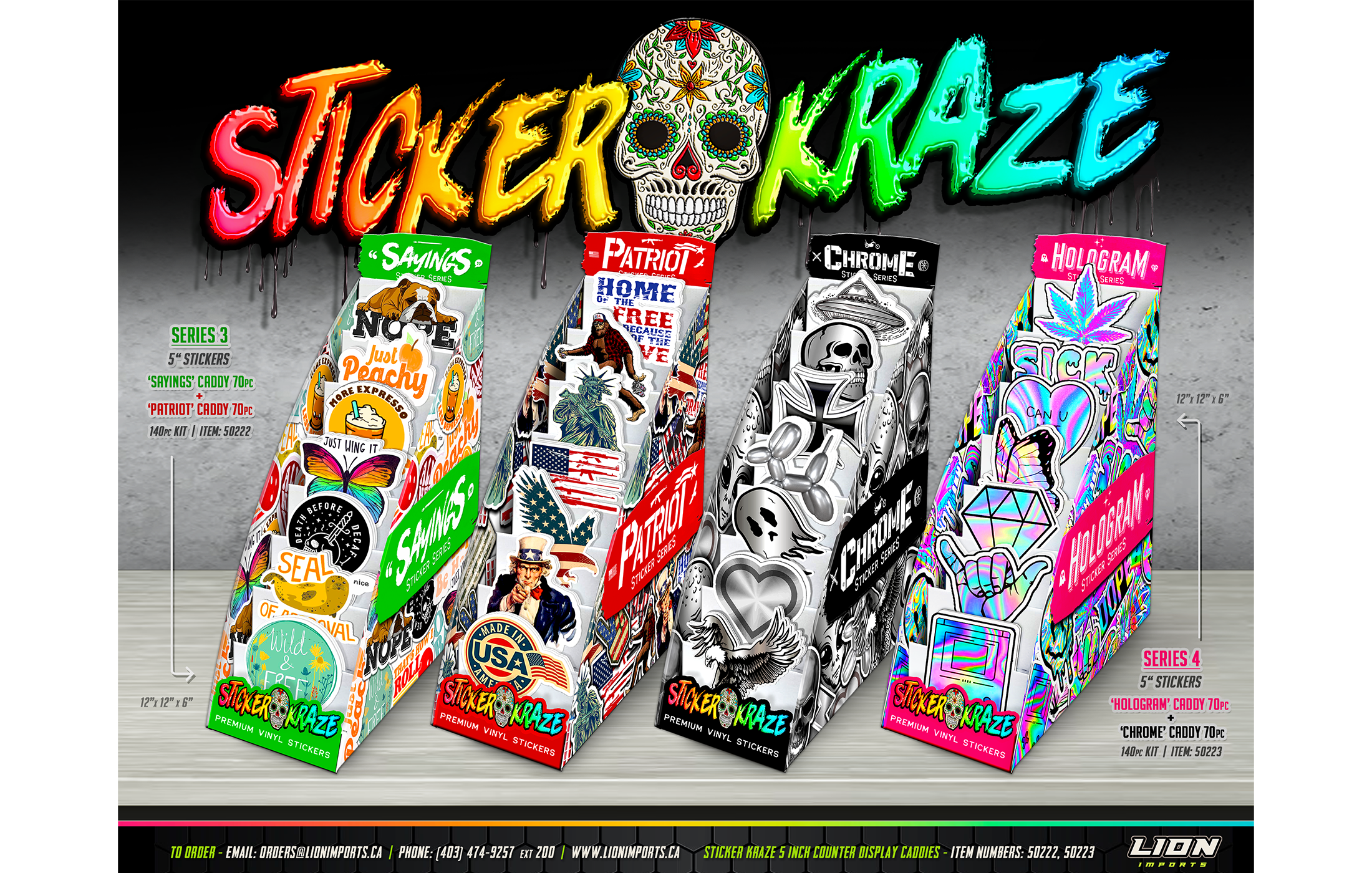 Sticker Kraze - Counter Displays (5" Stickers)