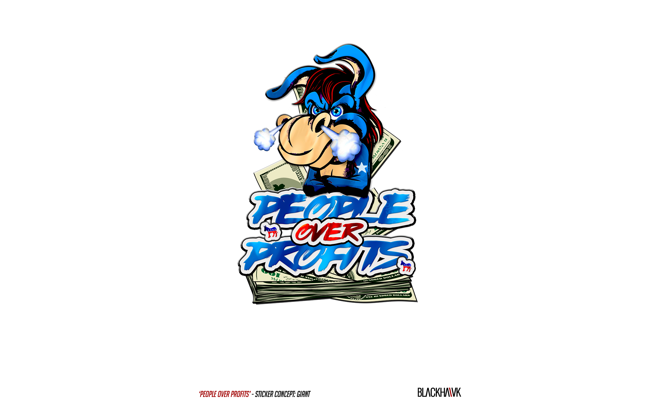 Democrat - XL Sticker (various)