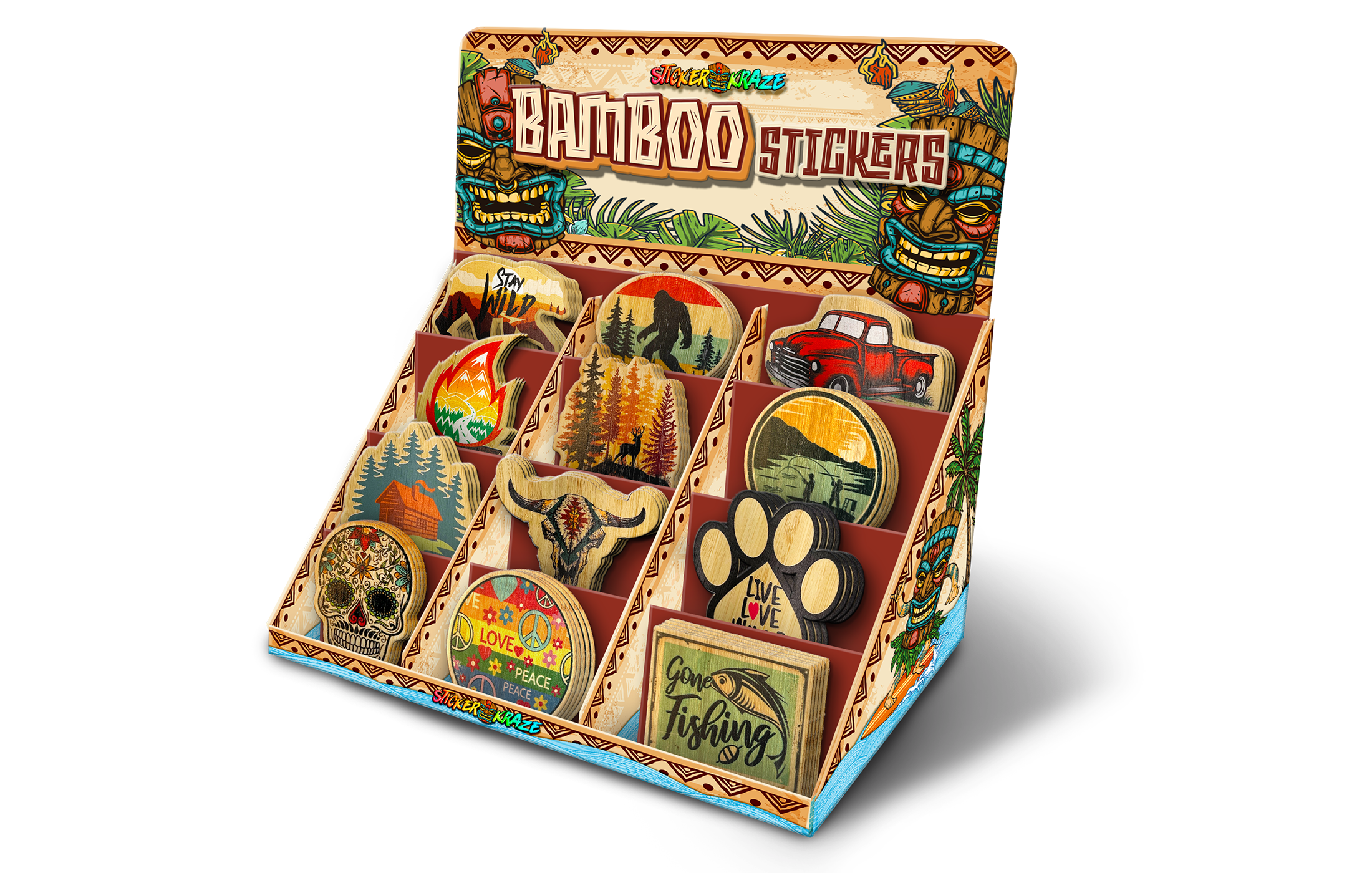 Bamboo Stickers - Counter PDQ (full - Canada stickers)