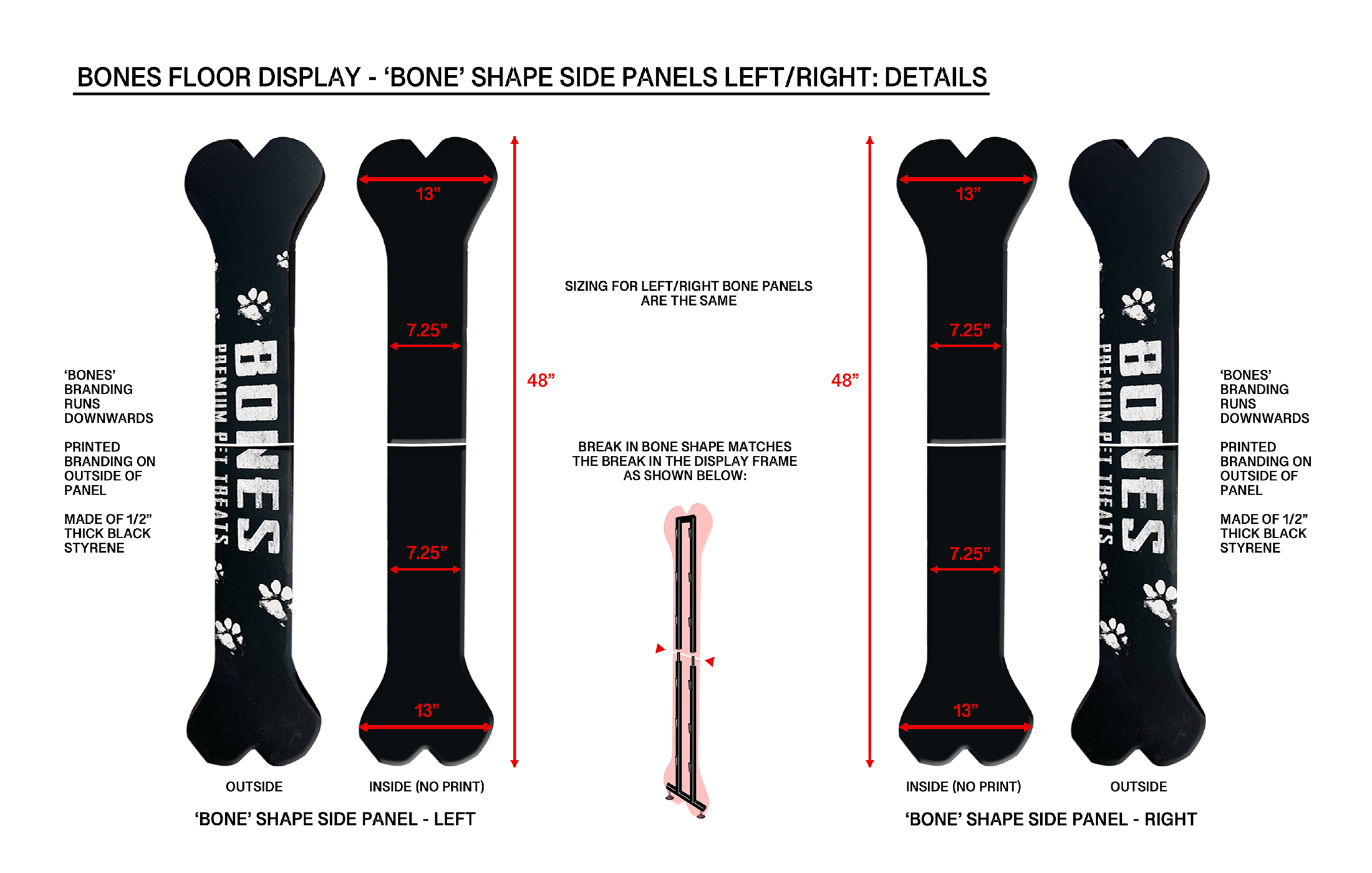 Bones Floor Display - Mfg. Instructions Created by Blackhawk