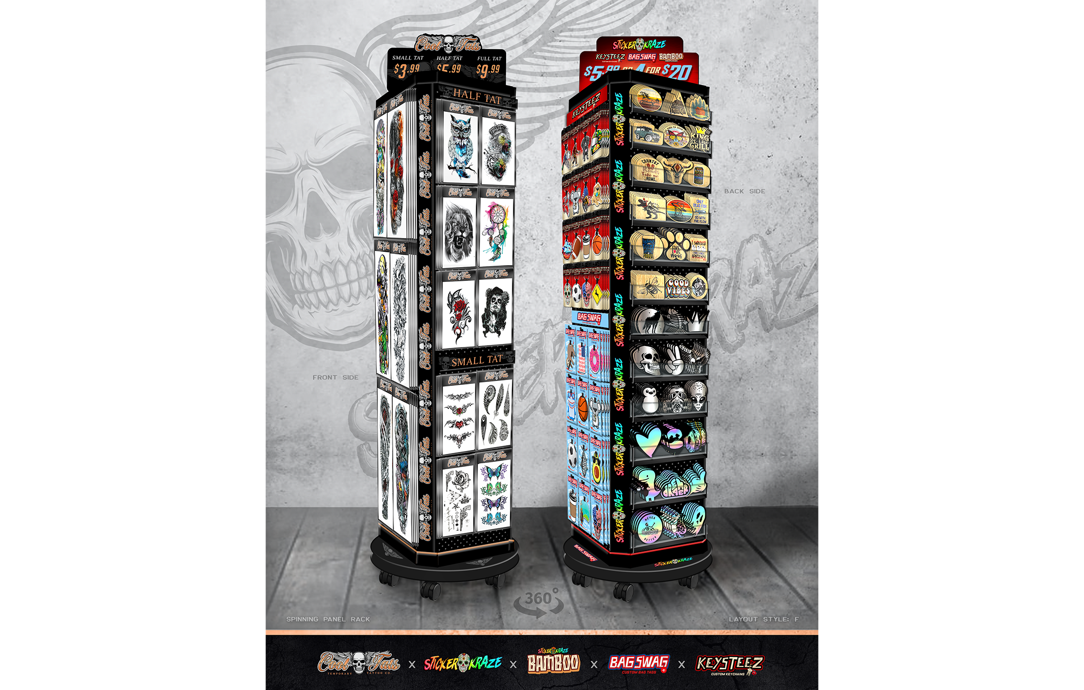Sticker Kraze - Spinning Floor Display (layout 3)