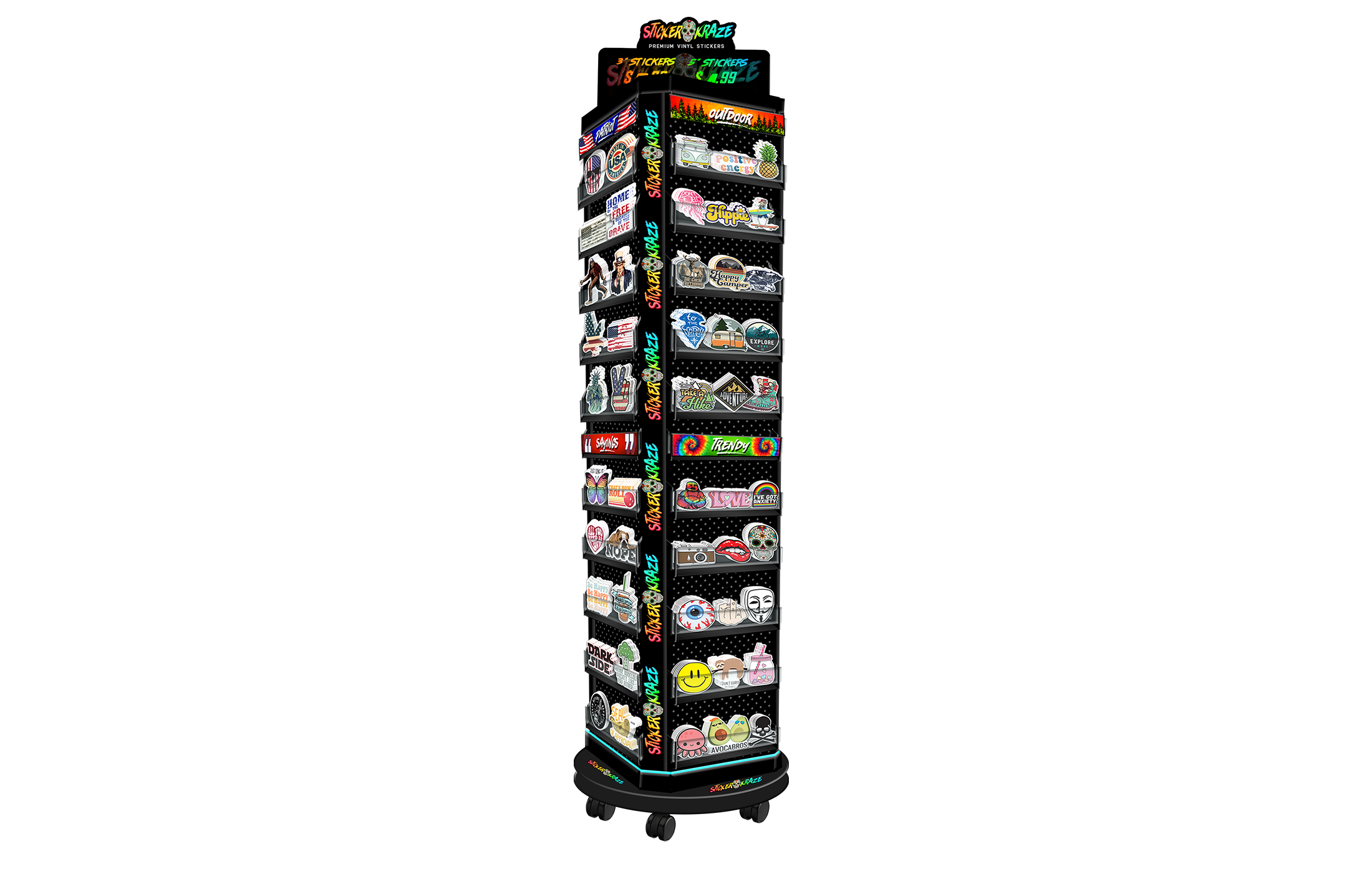 Sticker Kraze - Full Spinning Floor Display