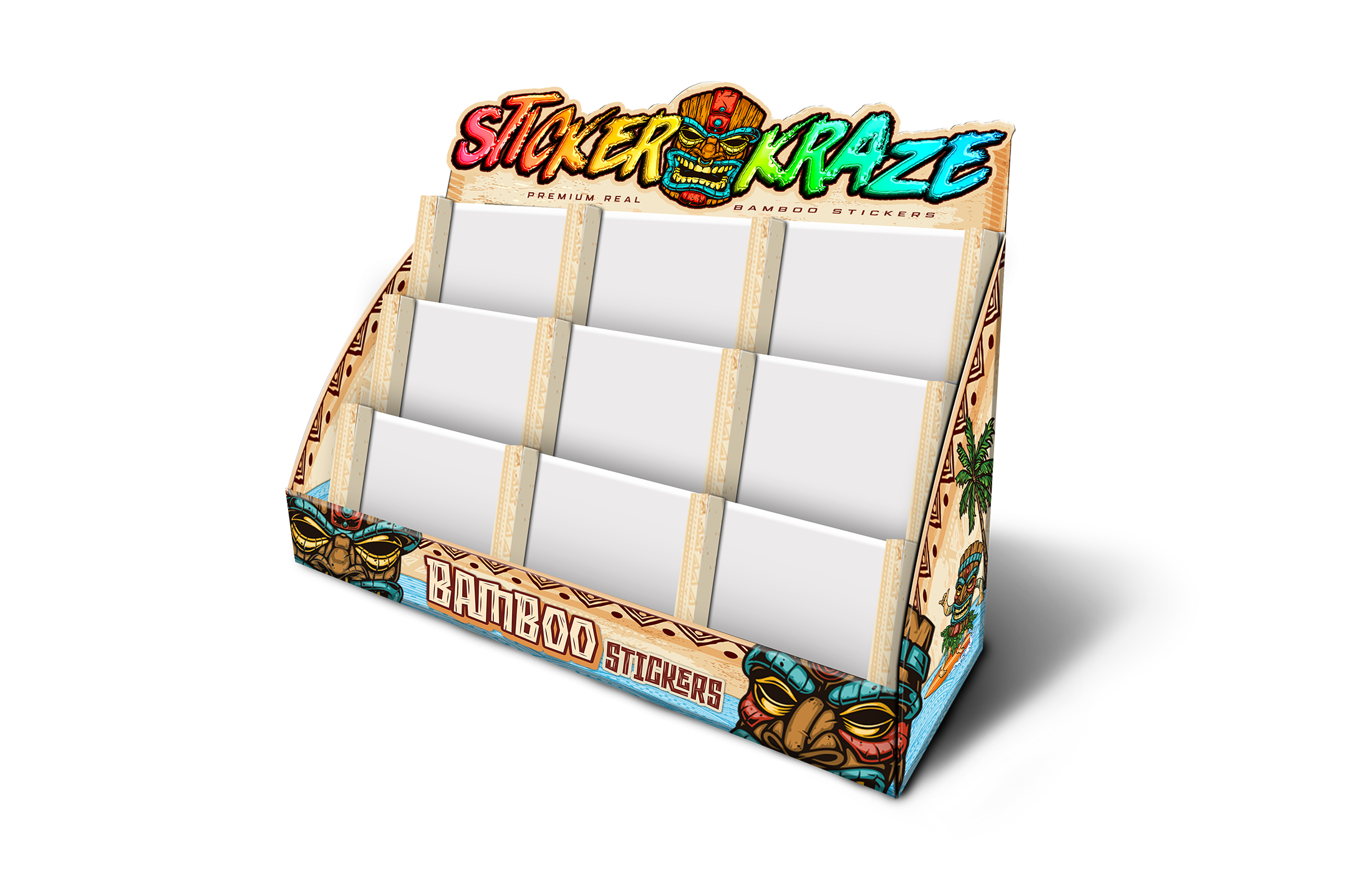 Bamboo Stickers - Counter PDQ Version 2 (empty) with artwork