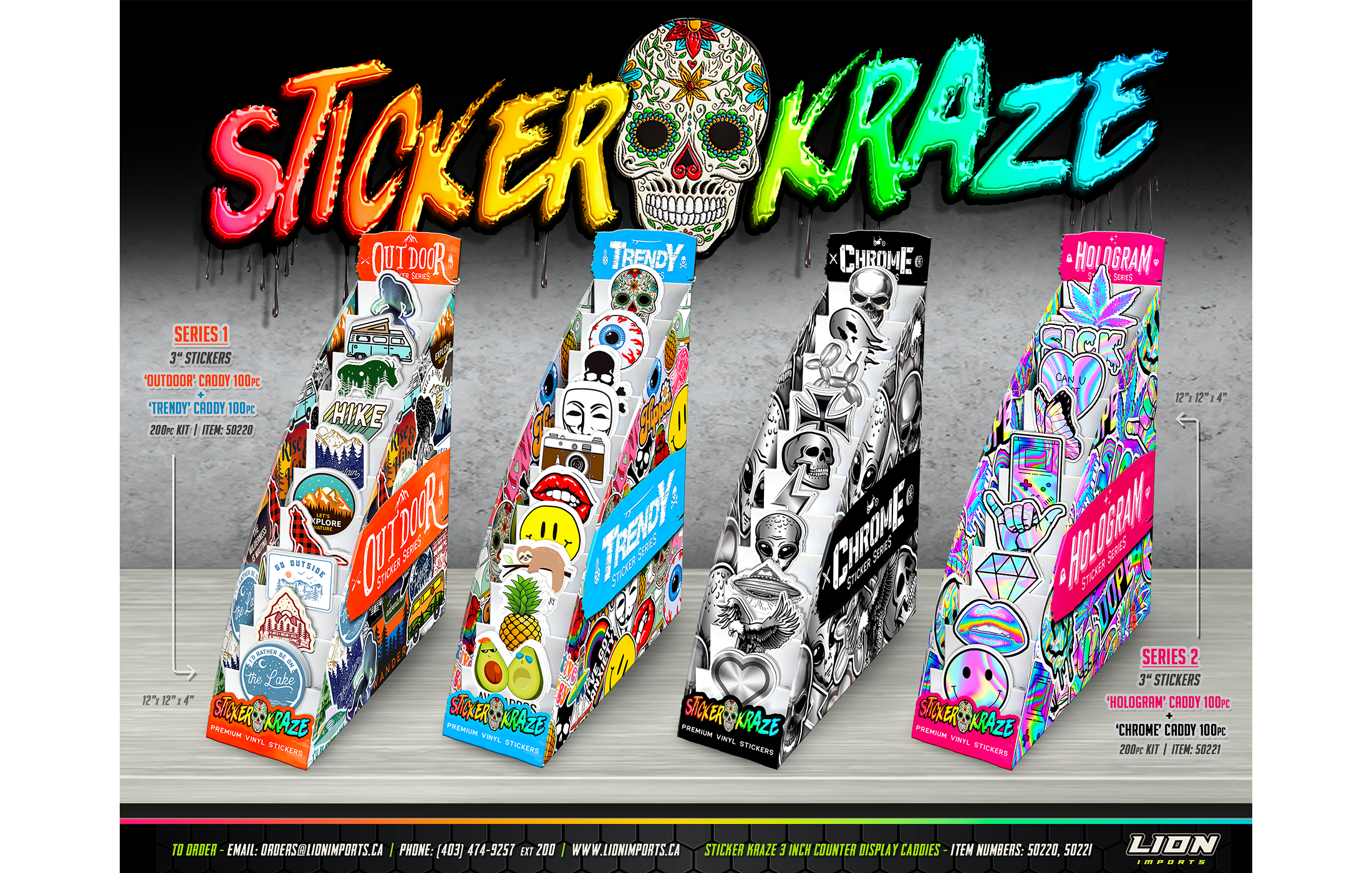 Sticker Kraze - Counter Displays (3" Stickers)
