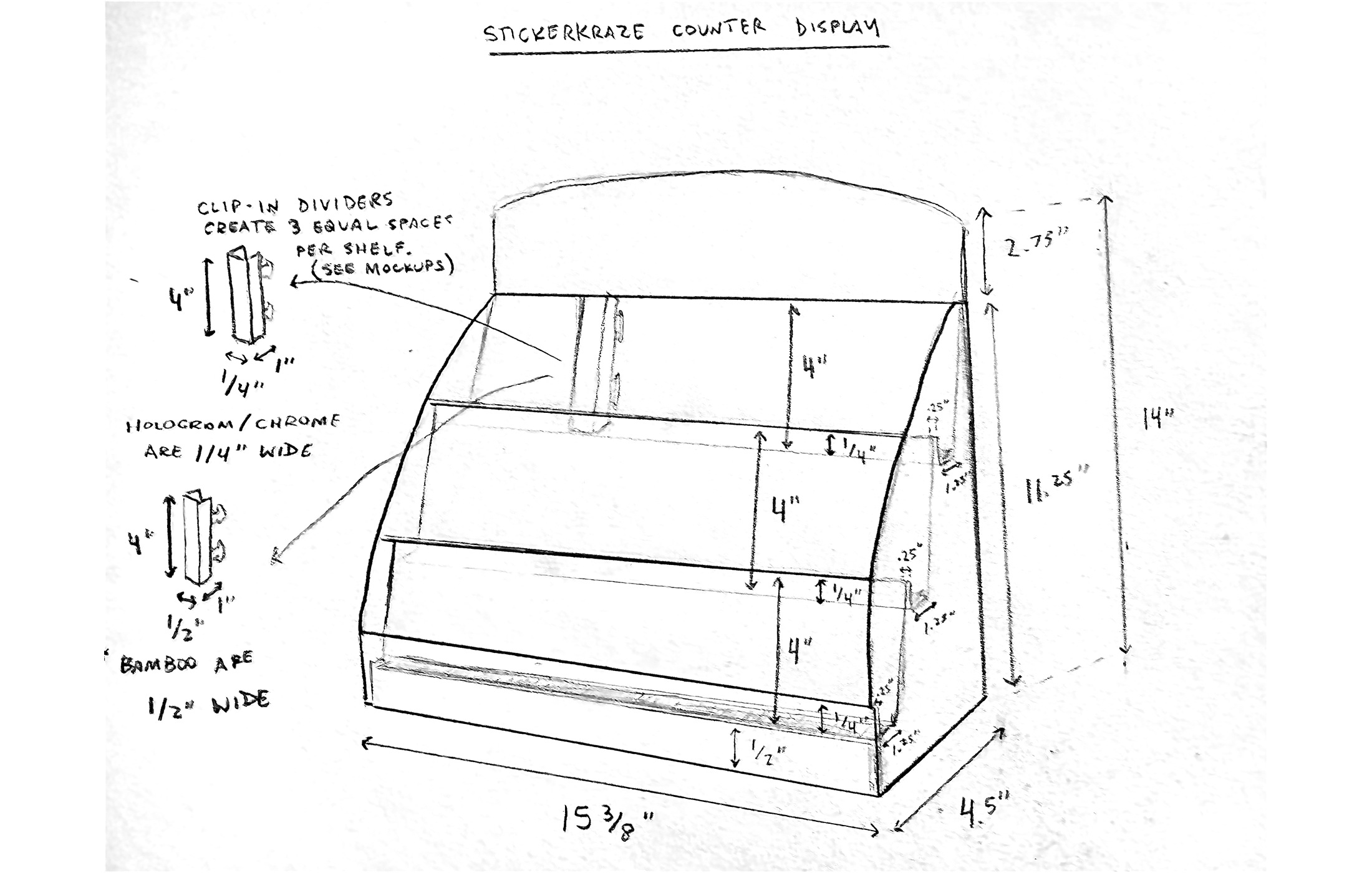 Bamboo Stickers - Counter PDQ Version 2 Development Sketch