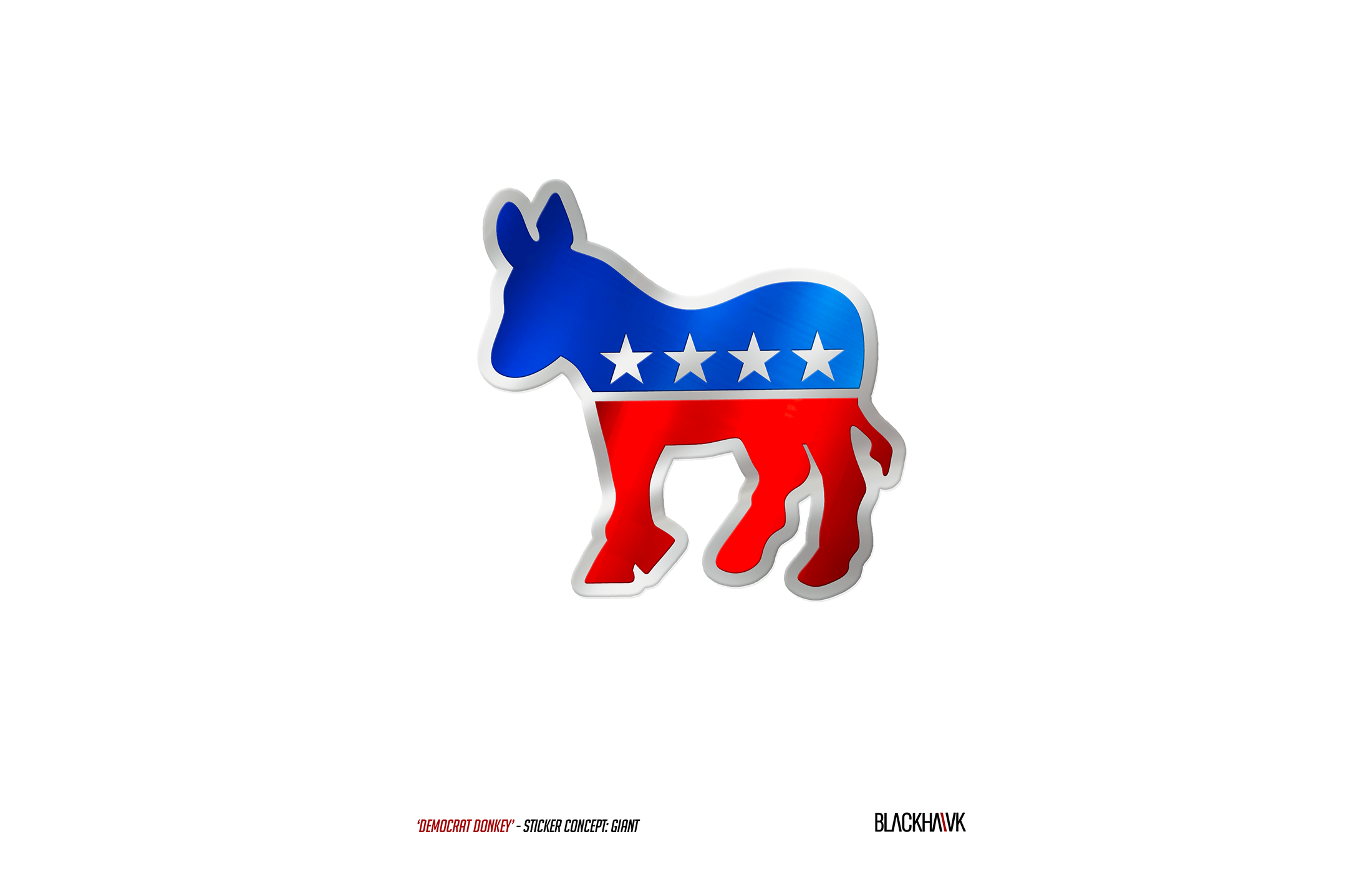 Democrat - XL Sticker (various)