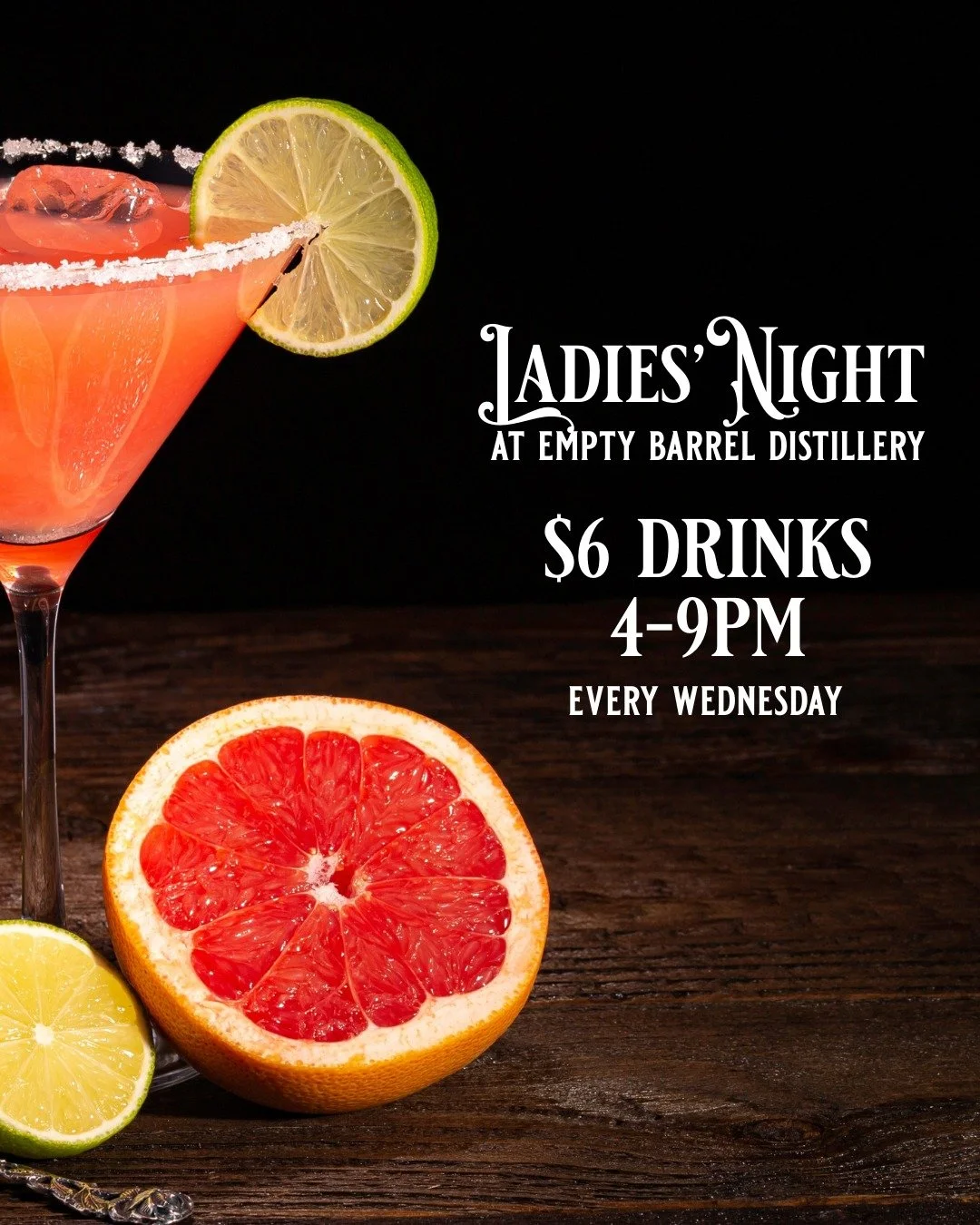 Ladies Night is calling! 💃

Grab your gals and join us tonight 4&ndash;9 PM for $6 drinks! 🍸✨

Tag who you're bringing in the comments!
