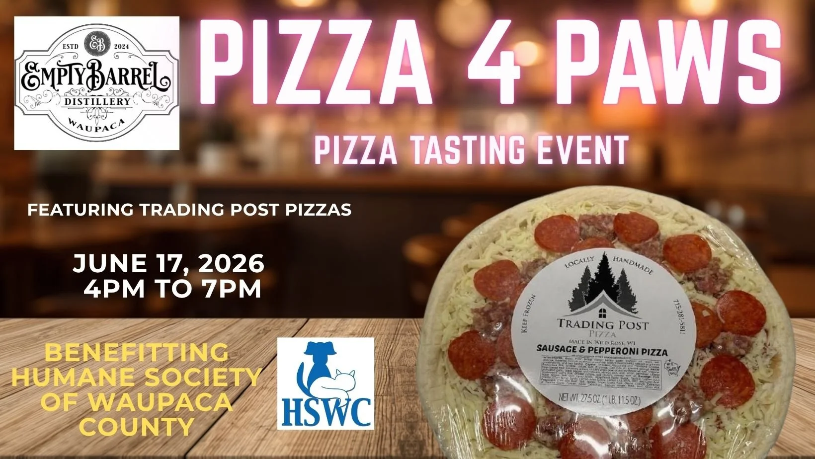 Pizza 4 Paws Pizza Tasting Event