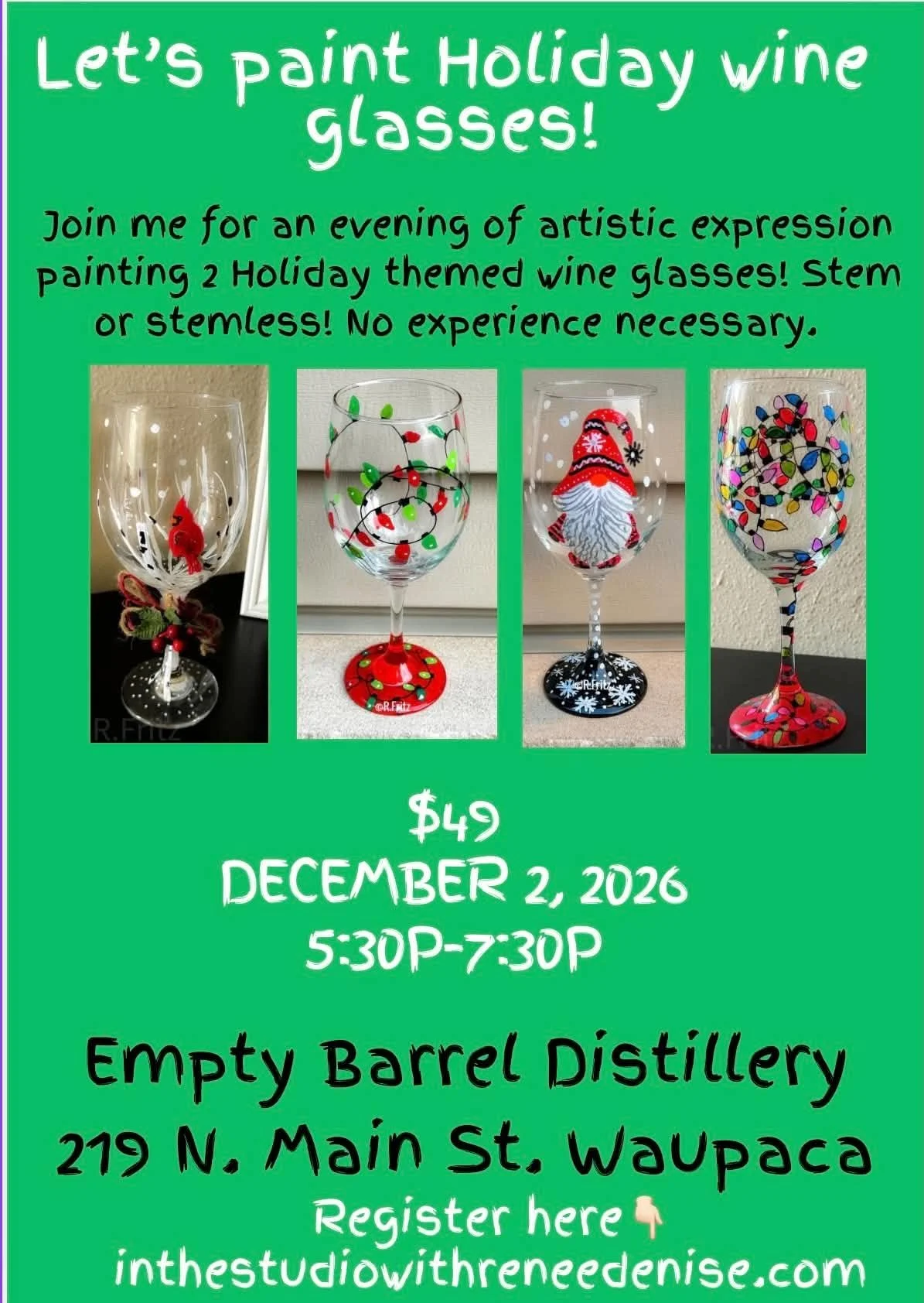 Paint and Sip Wine Glasses