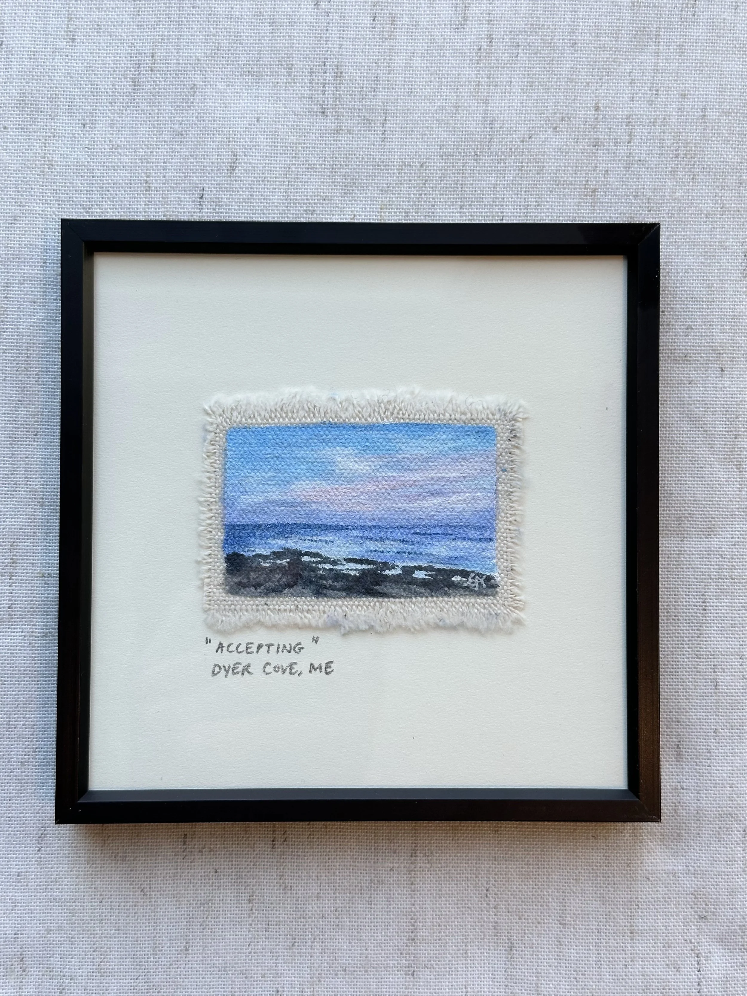 "Accepting" - Framed Original - 2”x3”