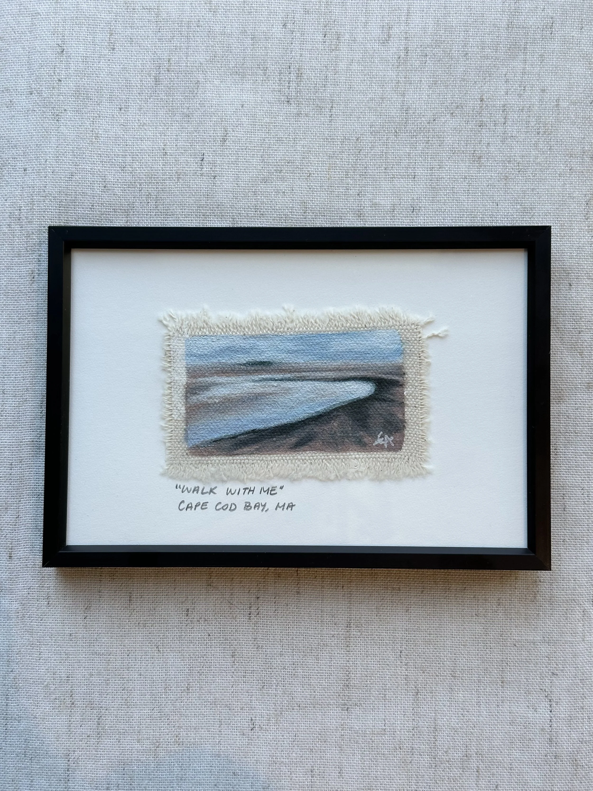 "Walk with Me" - Framed Original - 2”x3"