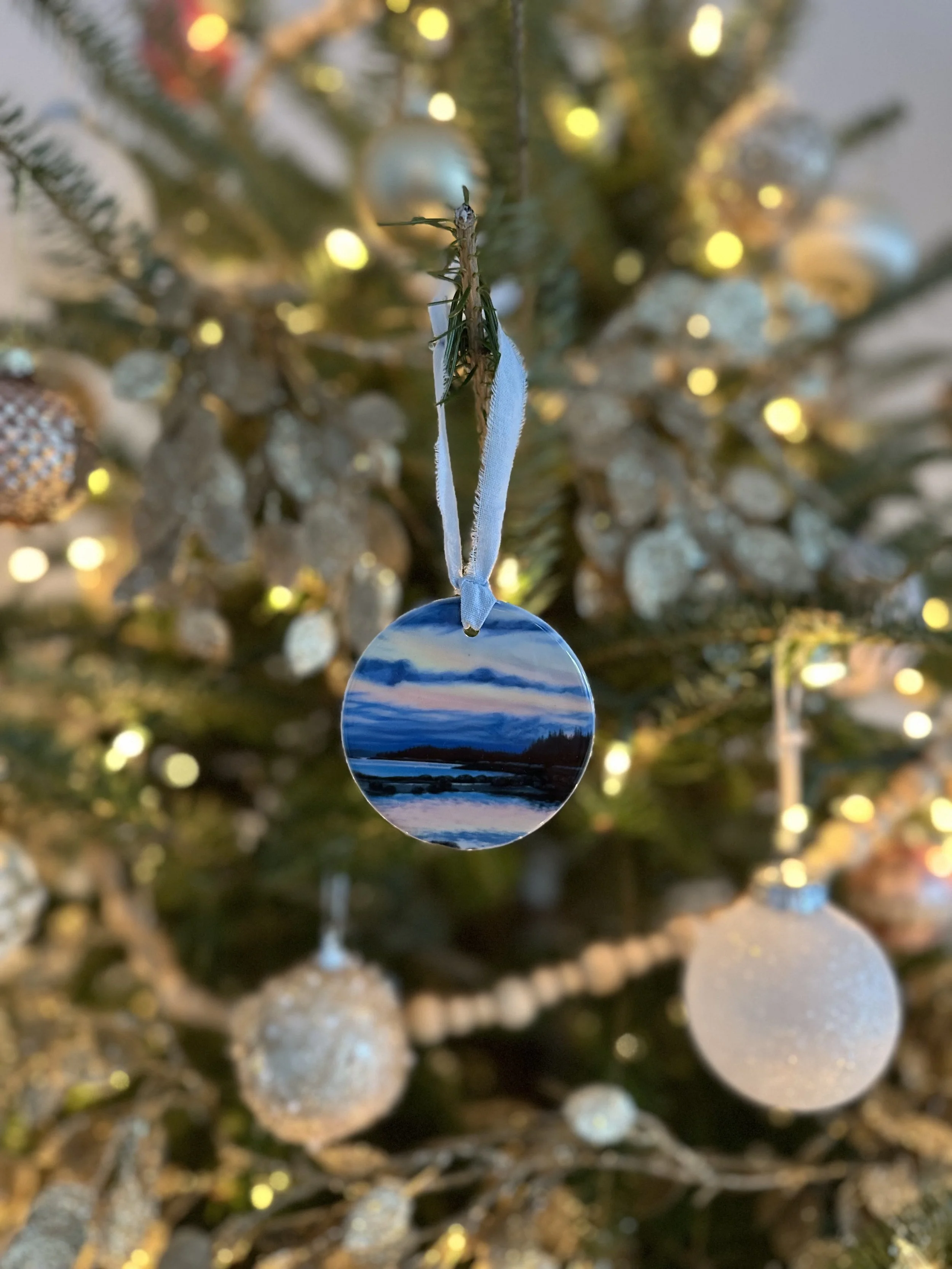 Mirror at Rocks Edge - Ceramic Ornament