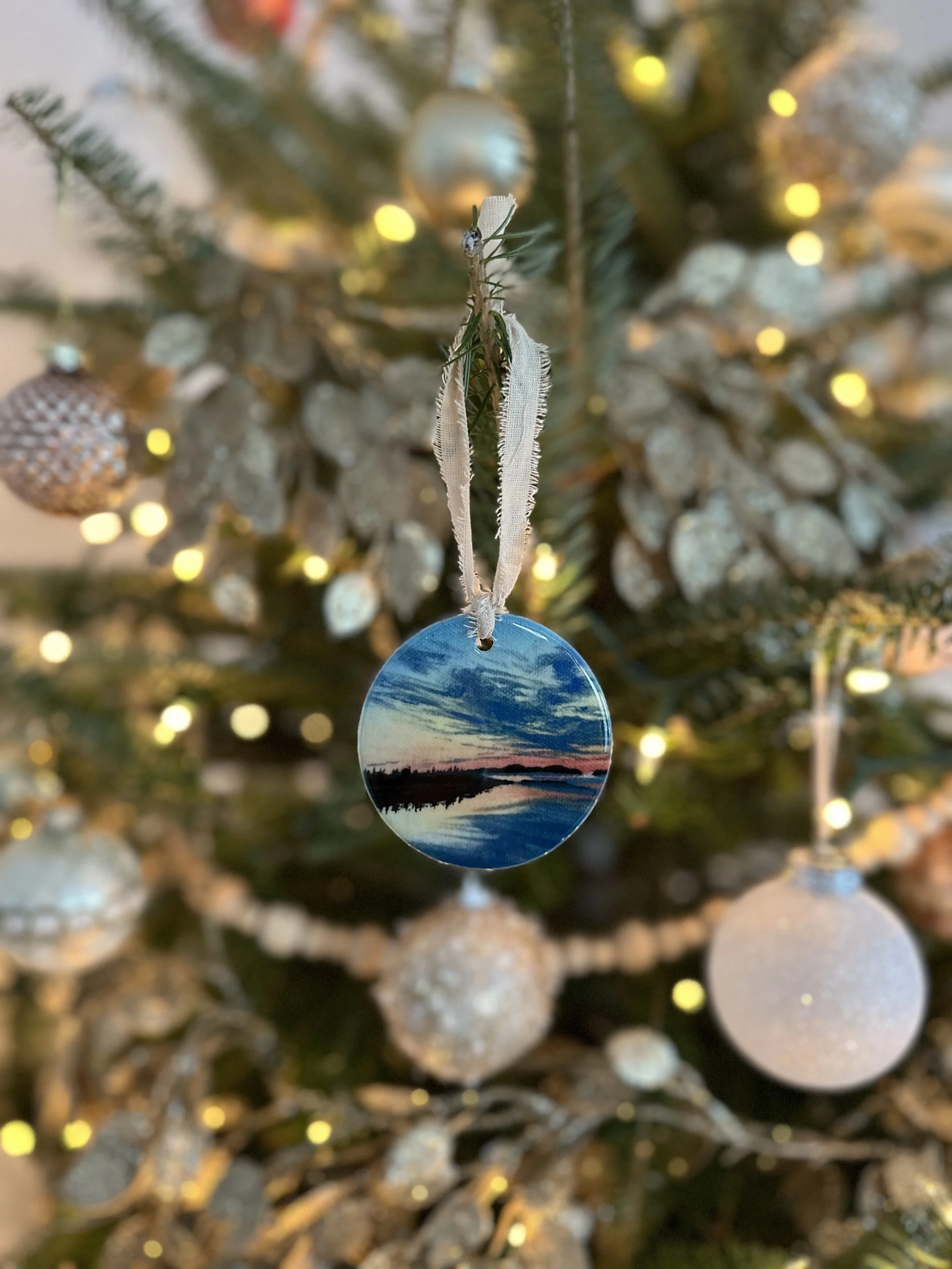 Evening Rainbow - Ceramic Ornament