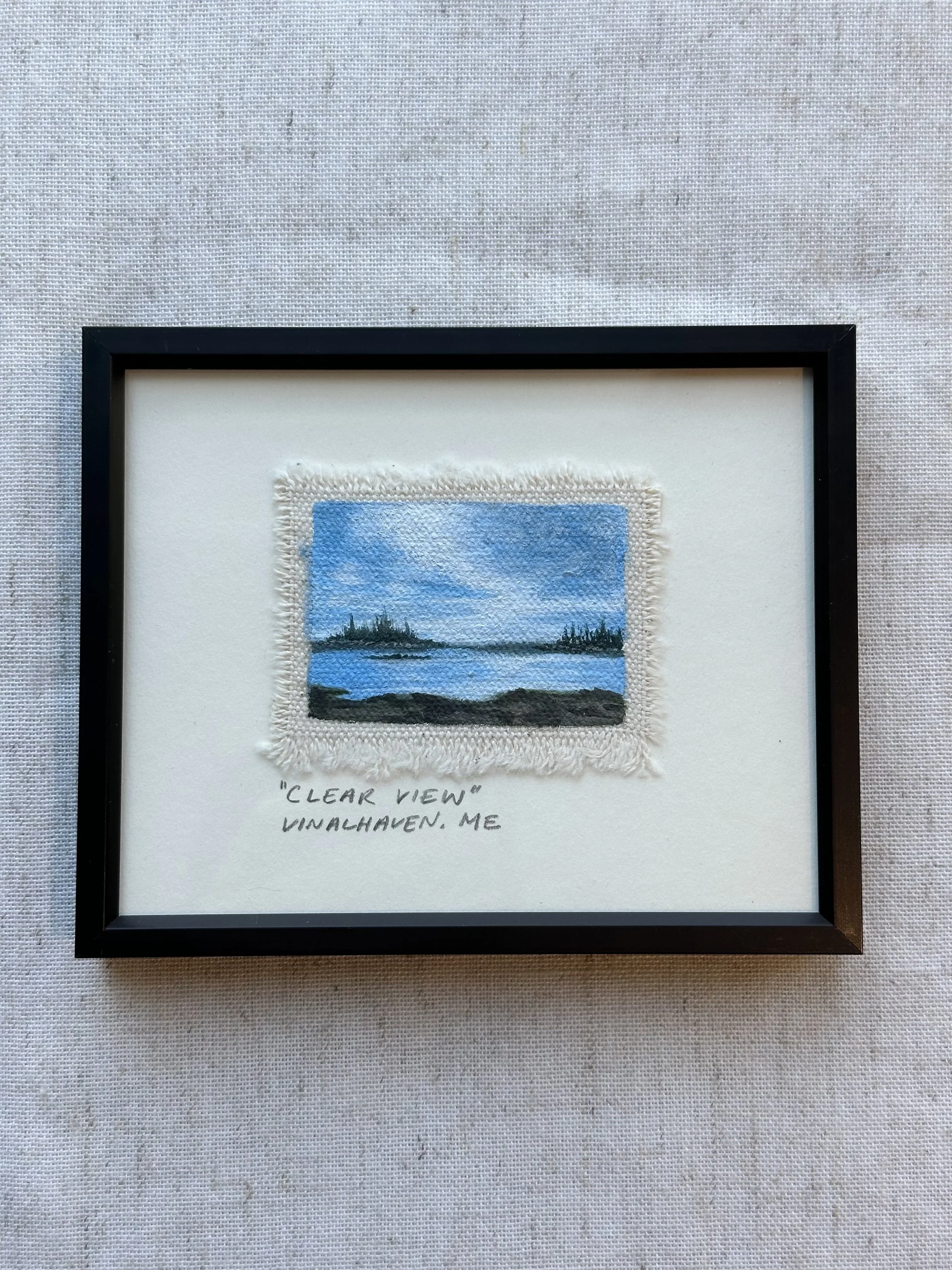 "Clear View" - Framed Original - 2”x3"