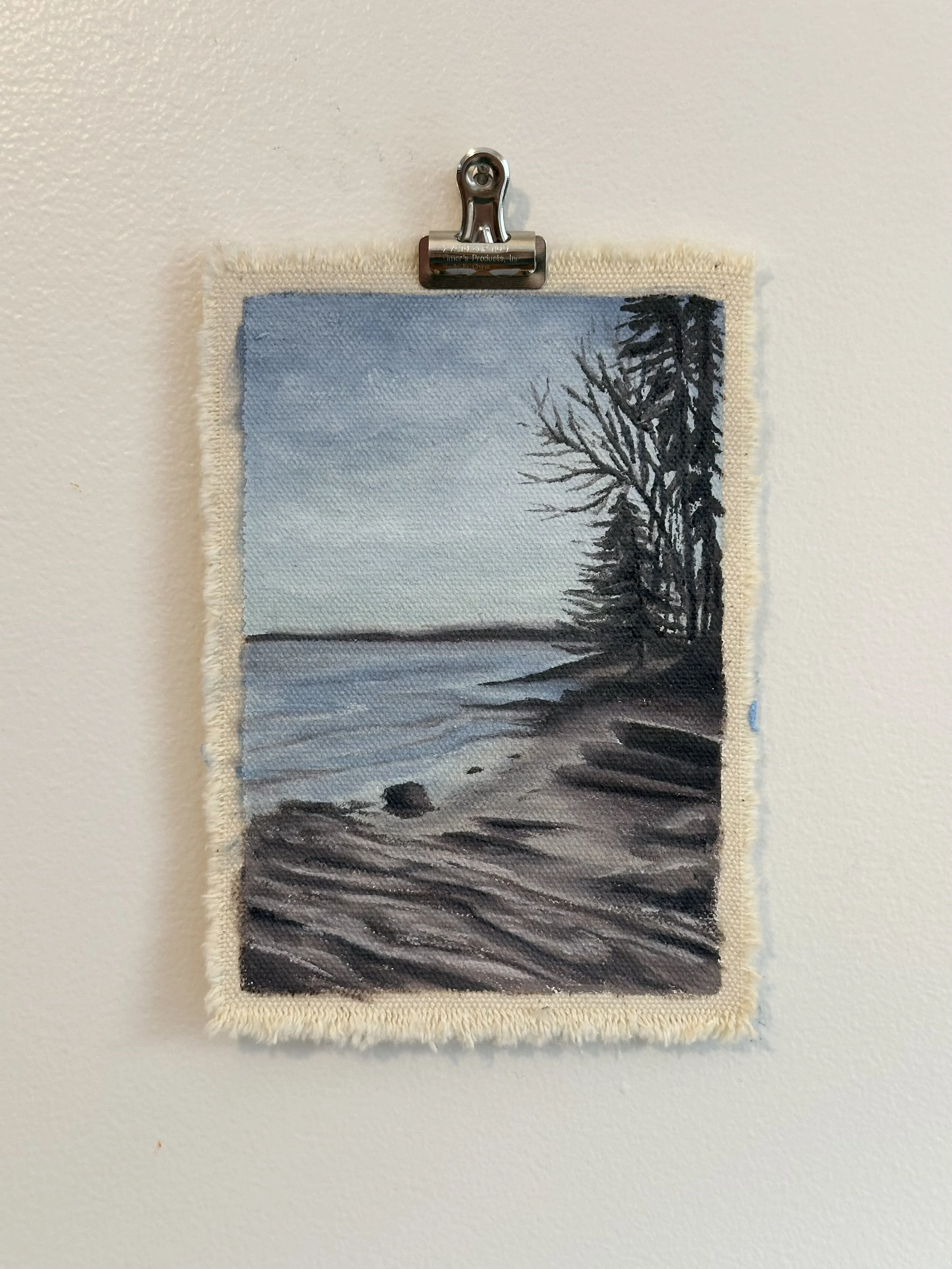 "April Thaw" - Framed Original - 4”x6”