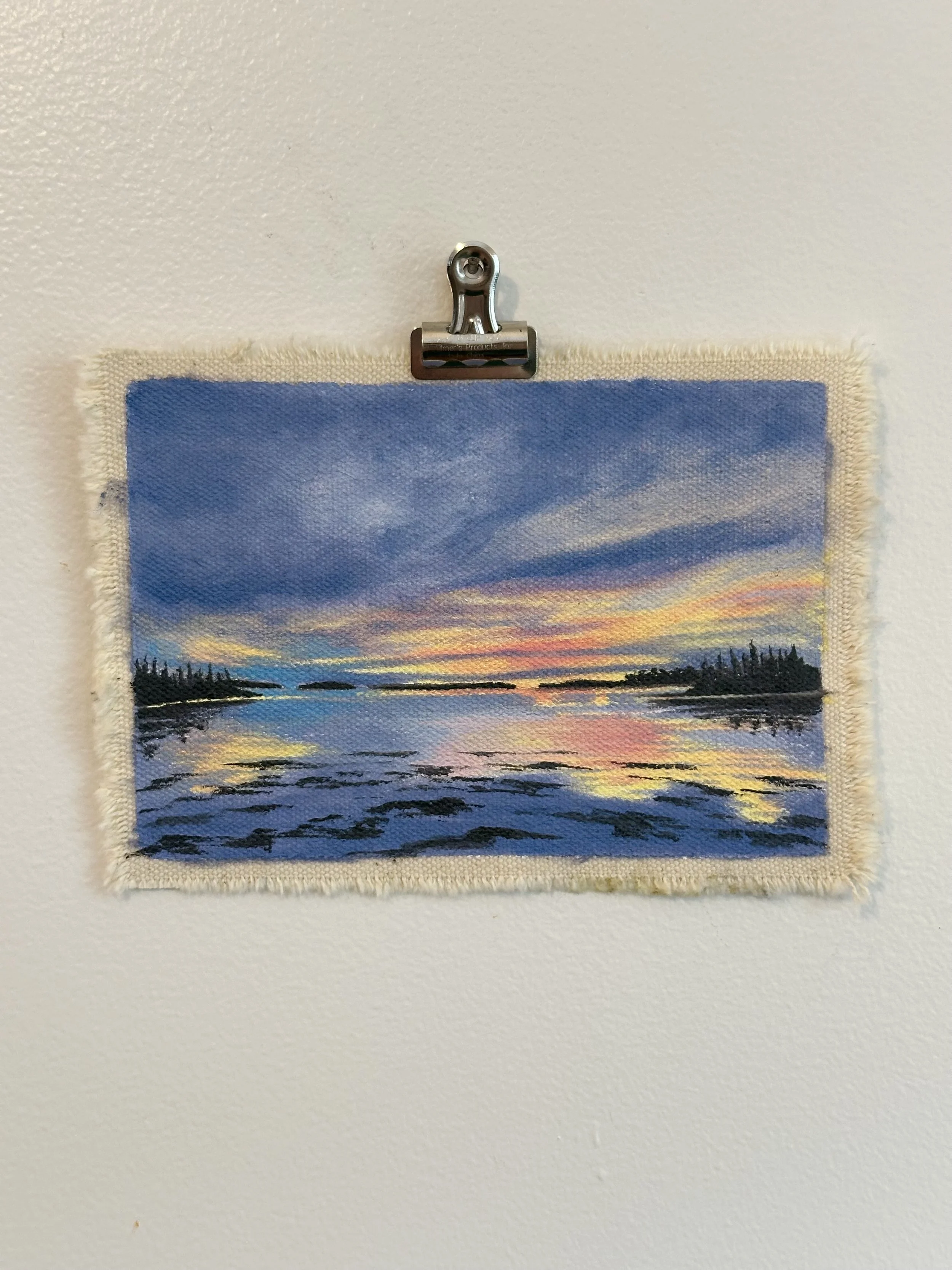 "Our Mirroring Hearts" - Framed Original - 4”x6”