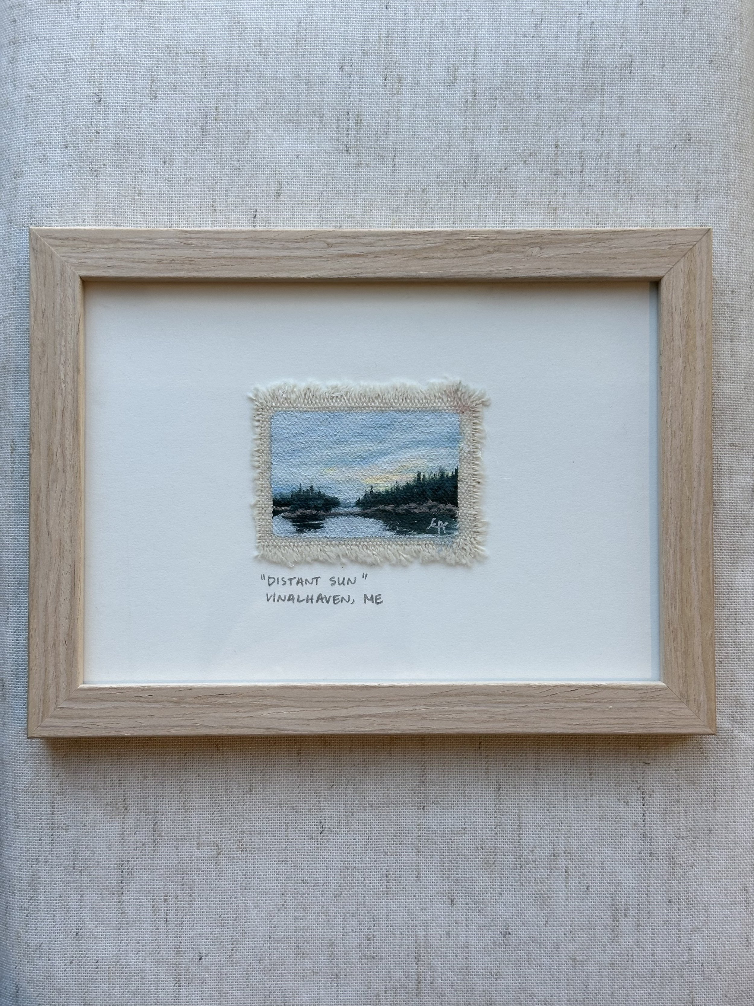 "Distant Sun" - Framed Original - 2”x3”