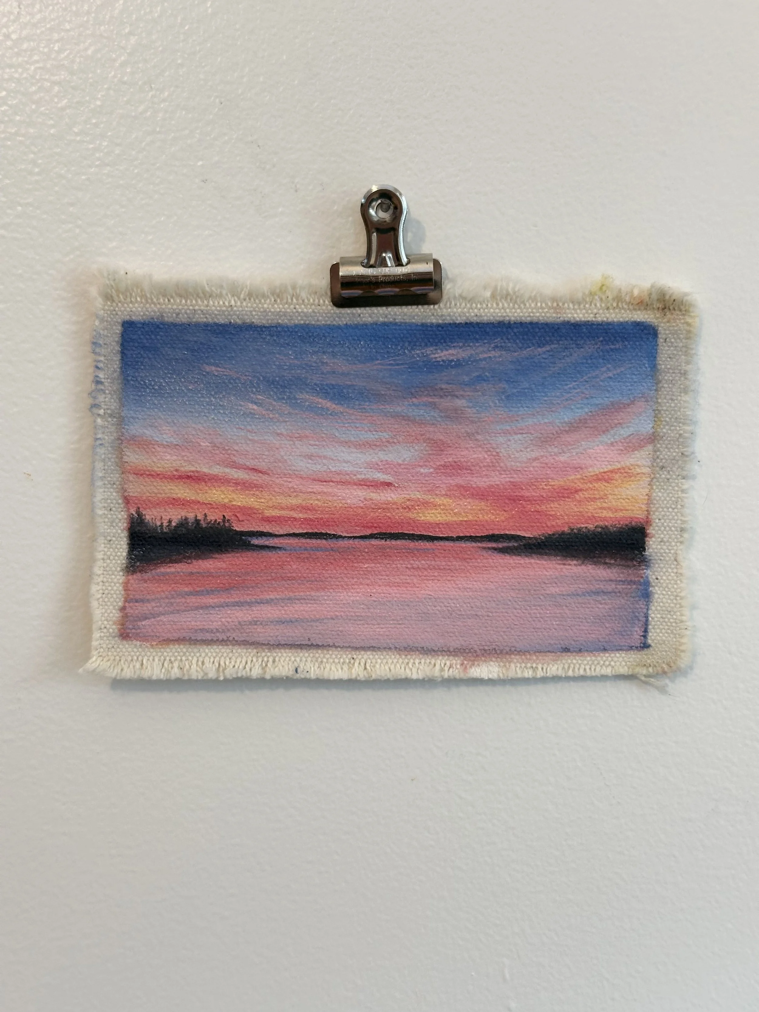 "Blushing Sky" - Framed Original - 4”x6”