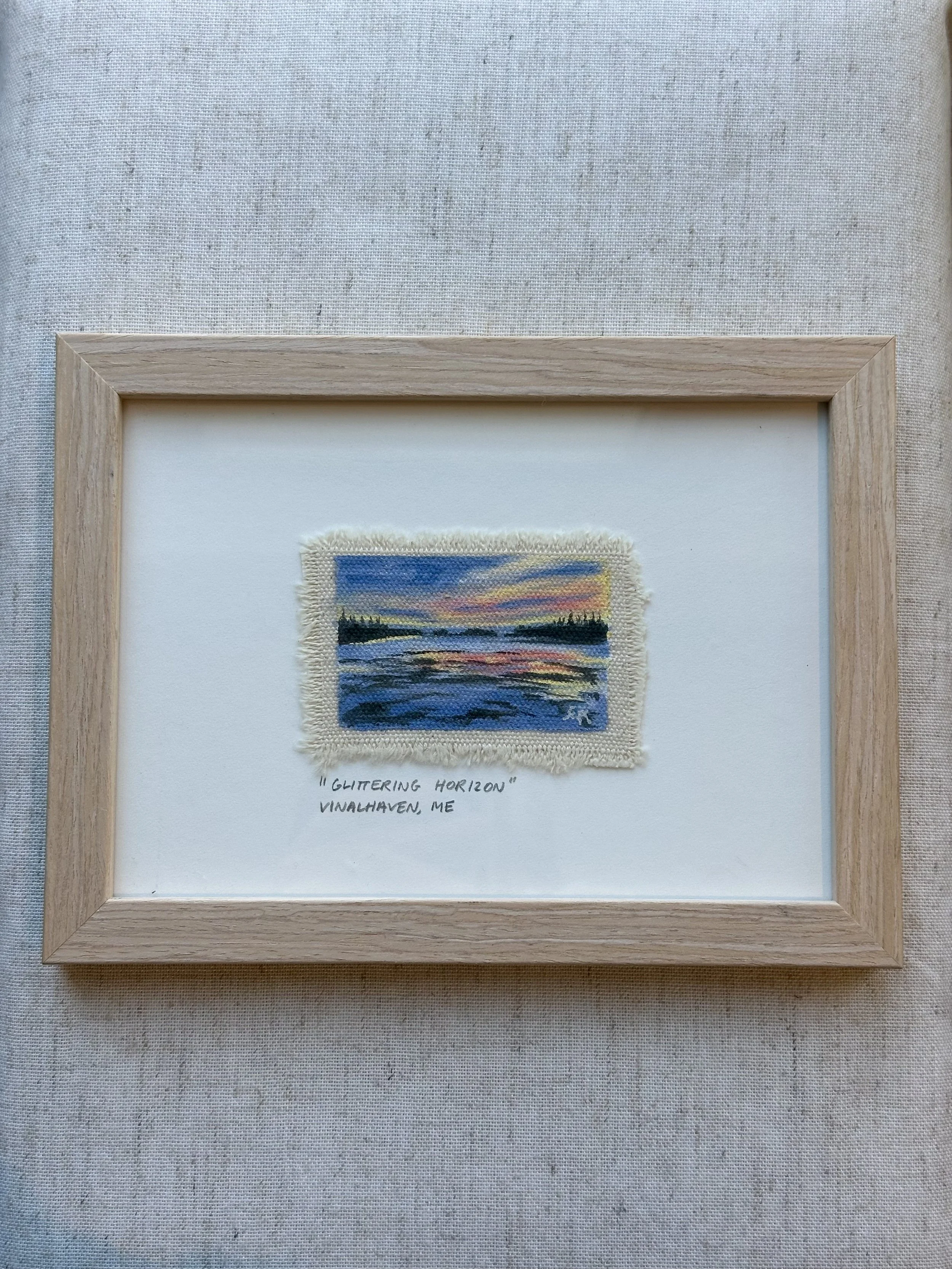 "Glittering Horizon" - Framed Original - 2”x3”