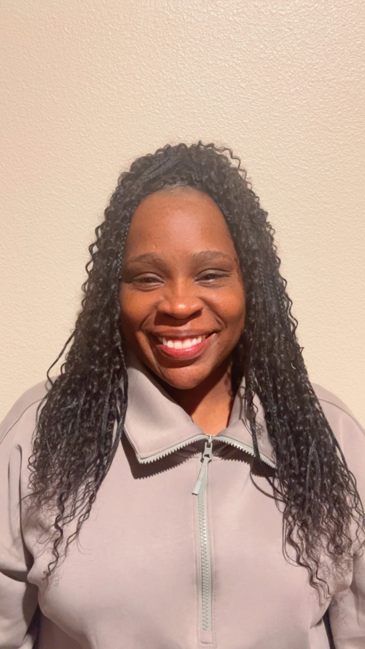 Two leaves overlapping, one purple, one brown