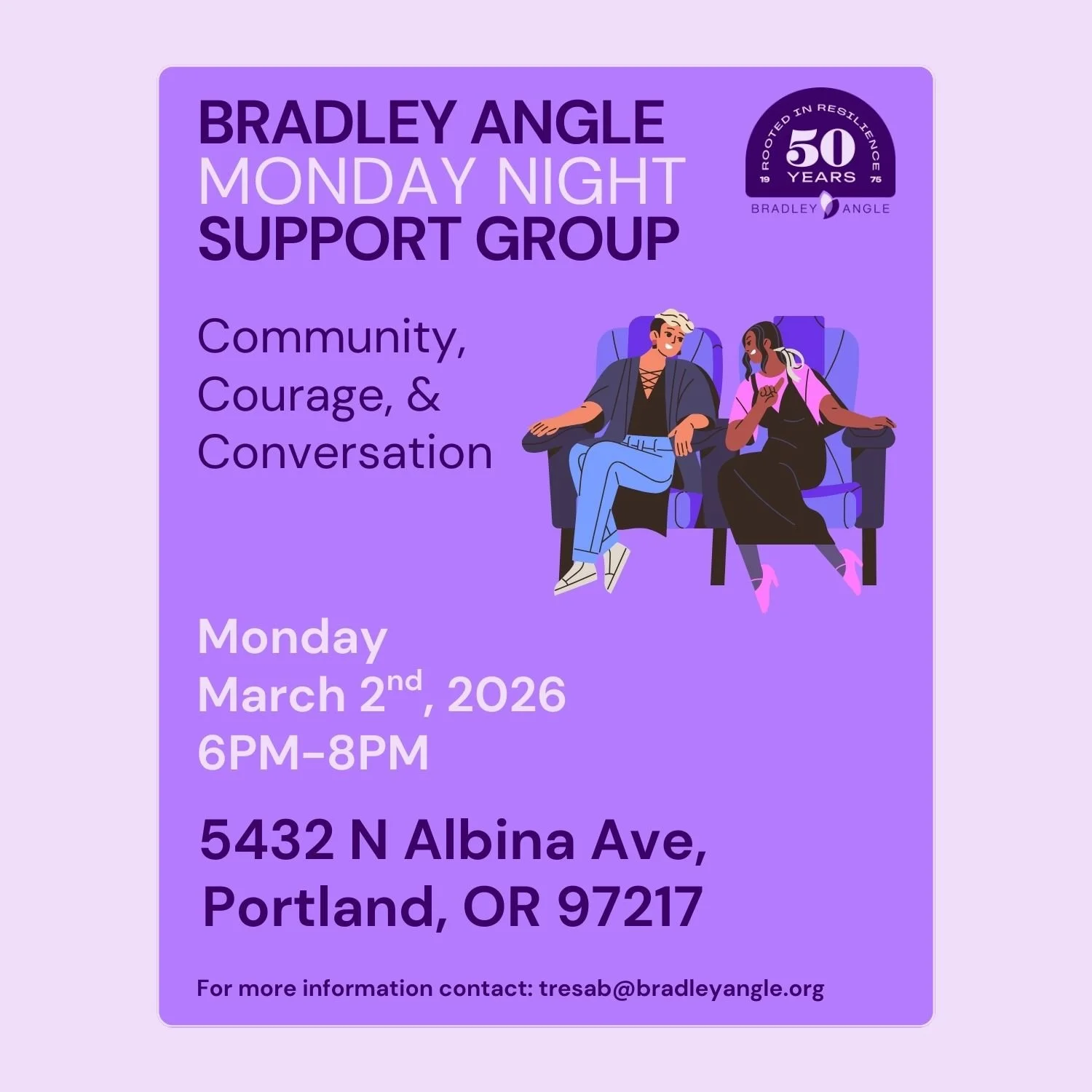 Bradley Angle Monday Night Support Group March 2nd