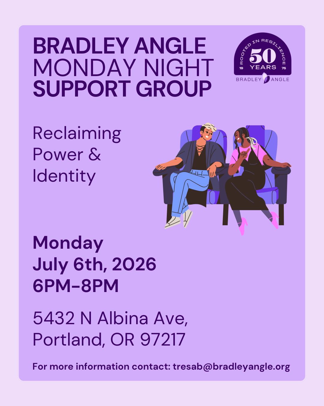 Bradley Angle Monday Night Support Group June 29th, 2026