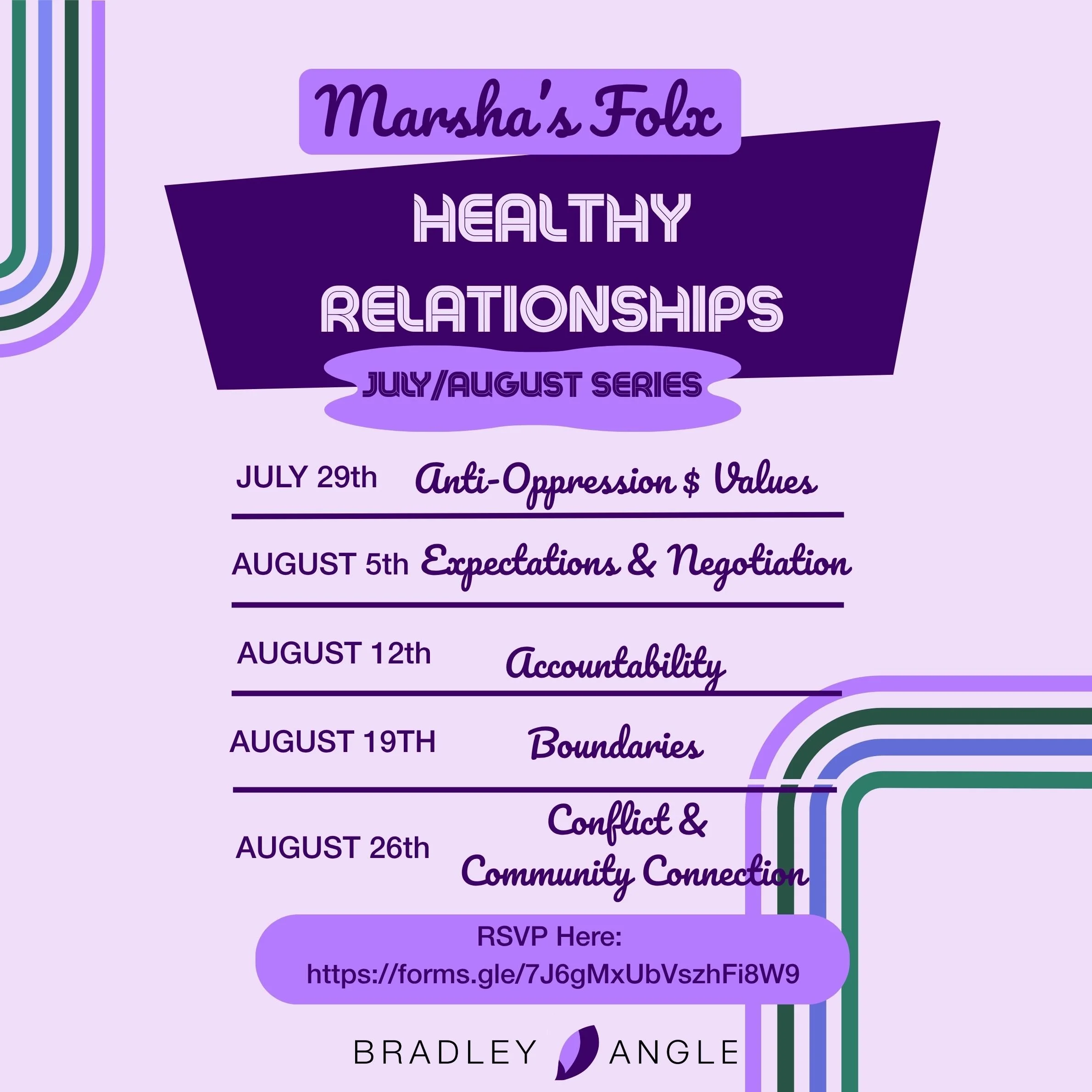 Marsha's Folx: Healthy Relationships Course