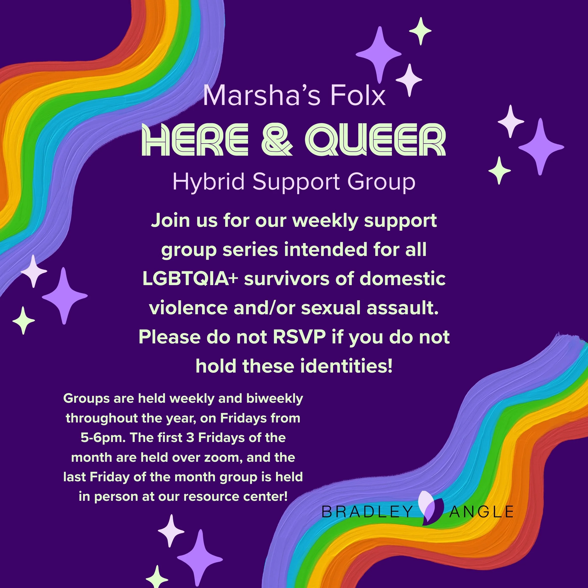 Marsha's Folx: Here &amp; Queer Hybrid Support Group