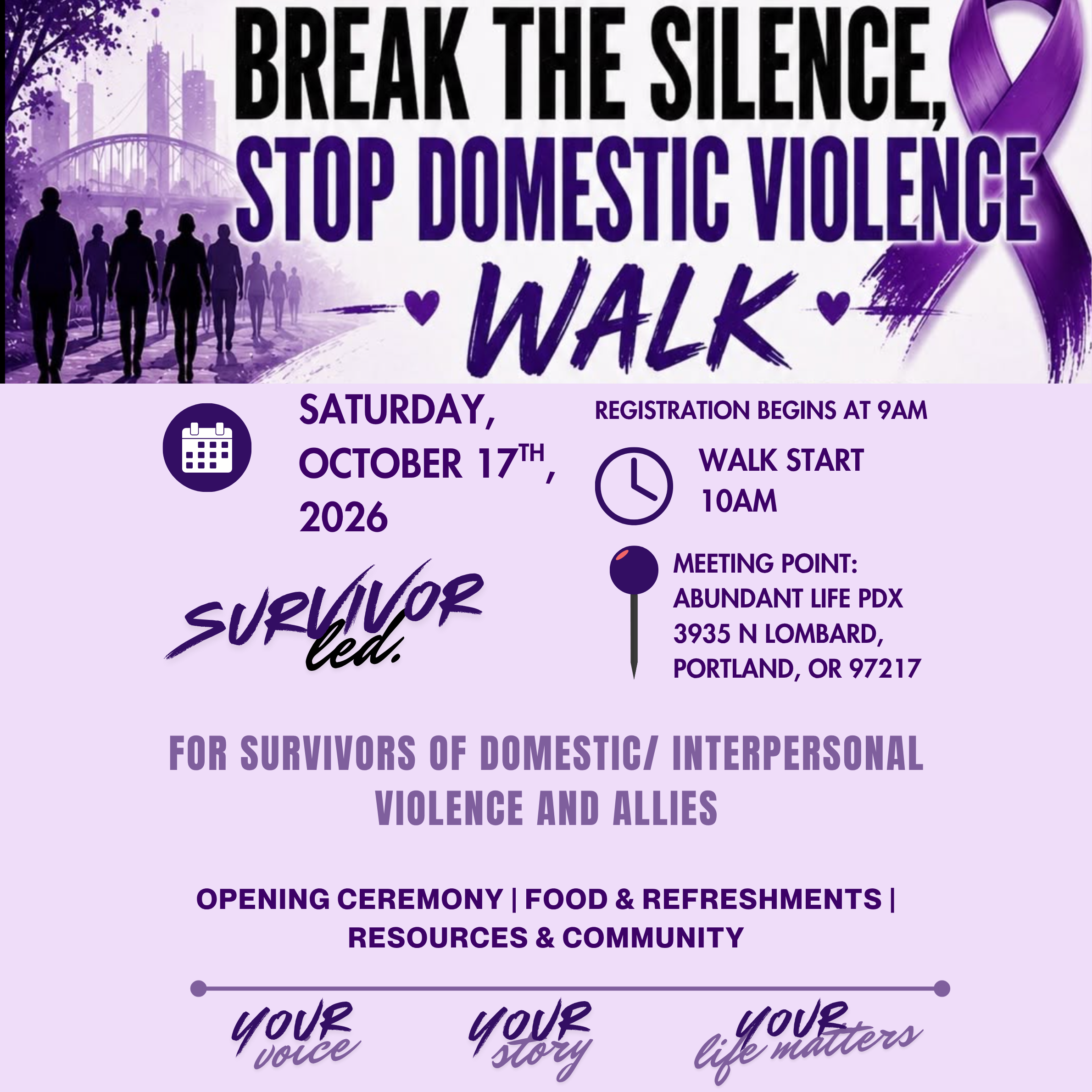 5th Annual, Break the Silence: Stop Domestic Violence Walk