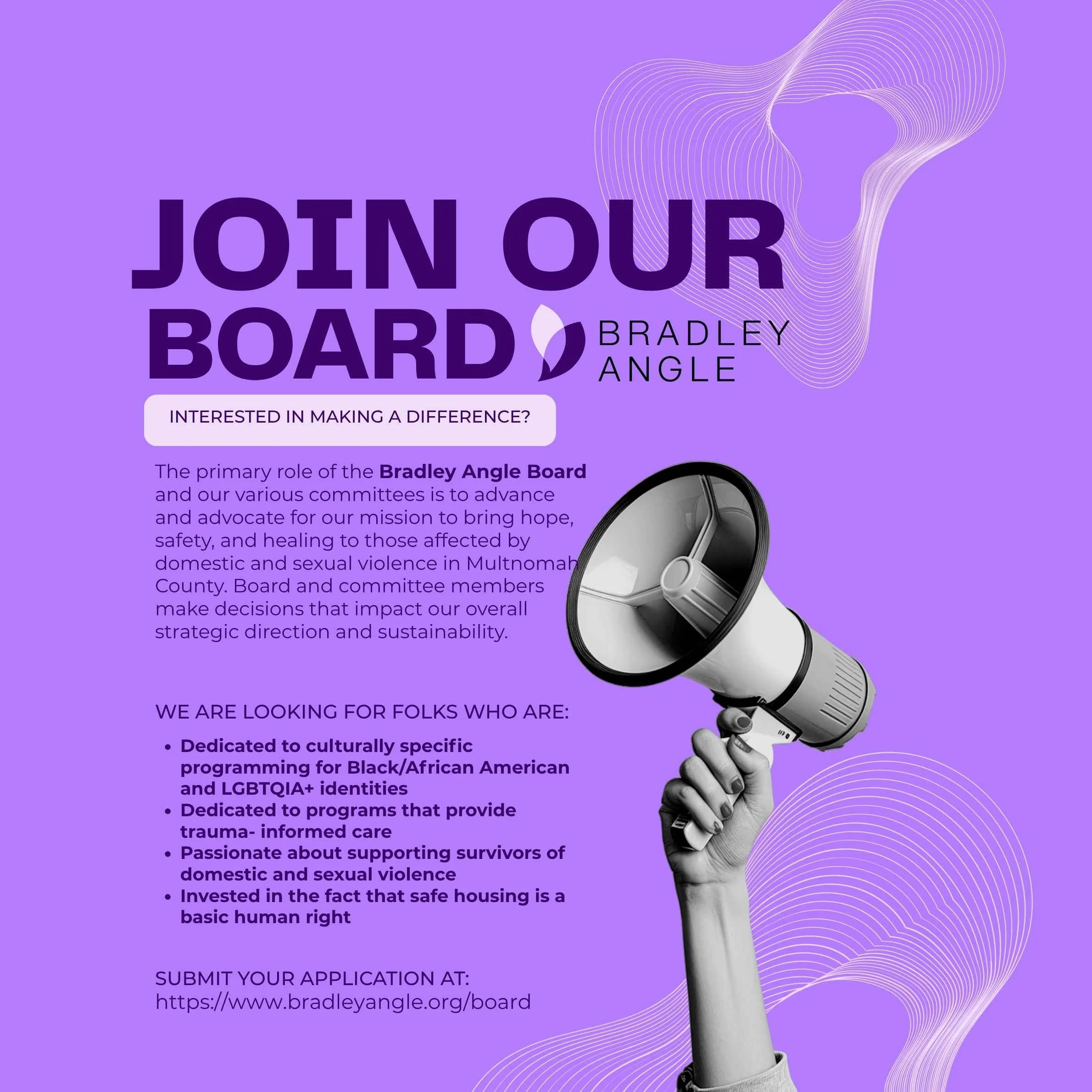 Join the Bradley Angle Board of Directors