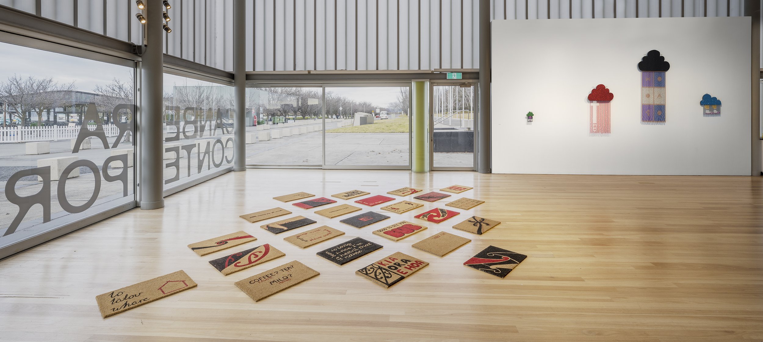 Installation view, 'Paradise*' curated by Dan Toua at Canberra Contemporary, 2025. Photo by Brenton McGeachie