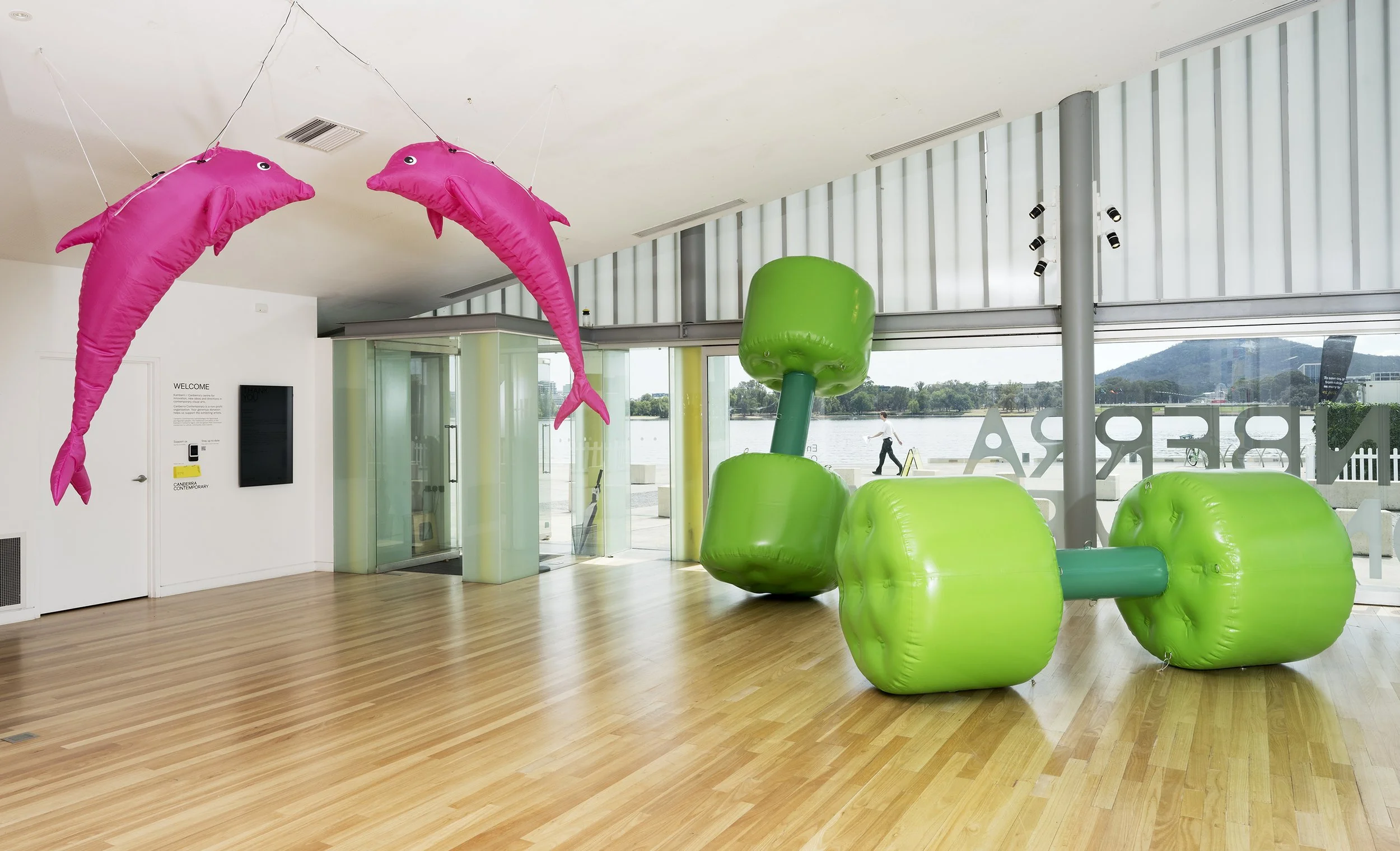 Installation view, 'DEEP END' by Amy Claire Mills at Canberra Contemporary, 2026. Photo by Brenton McGeachie