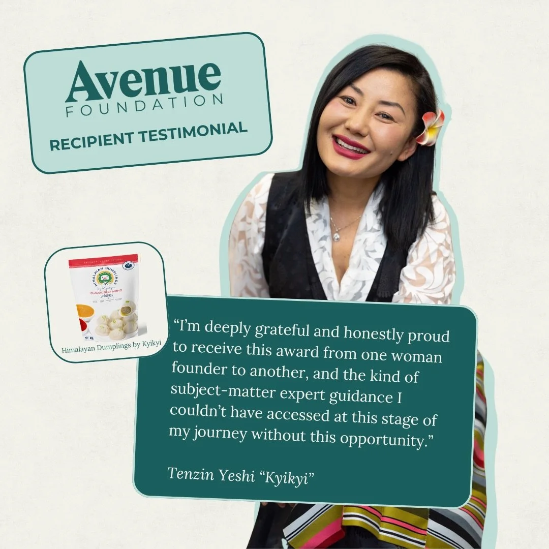 Meet our first Avenue Foundation Grant Recipient: Tenzin Yeshi aka &ldquo;Kyikyi&rdquo; 👋

Kyikyi is the founder of @himalayandumplings by Kyikyi, the first woman-owned Tibetan food brand in the United States. What began as a seasonal passion projec