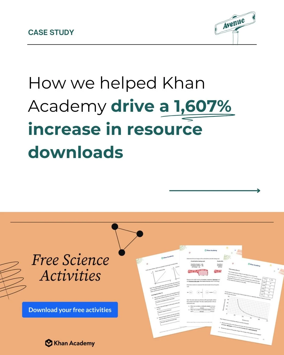 As Khan Academy expanded its focus on science education, they partnered with Avenue to launch a targeted influencer marketing initiative alongside a paid social strategy across Meta, TikTok, and LinkedIn.

By connecting trusted teacher creators with 
