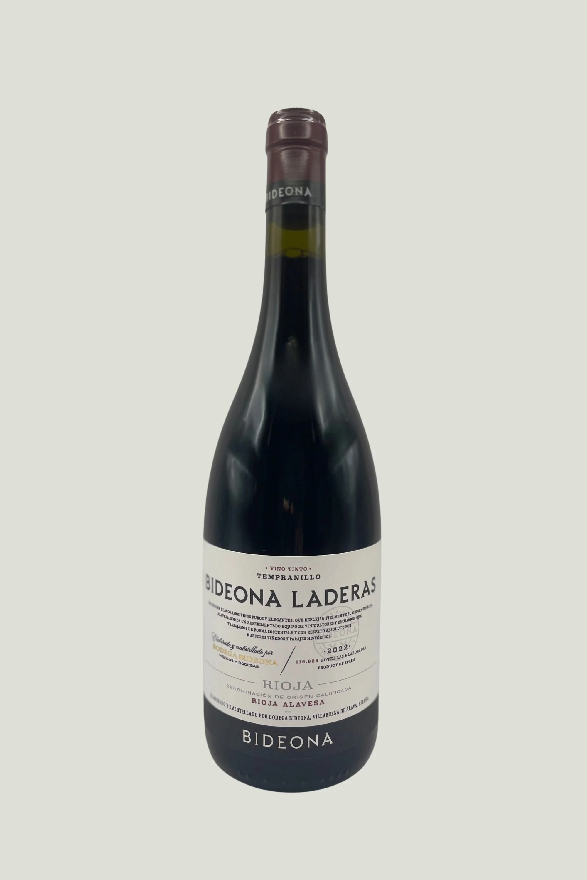 Bideona Tempranillo de Laderas Rioja 2022