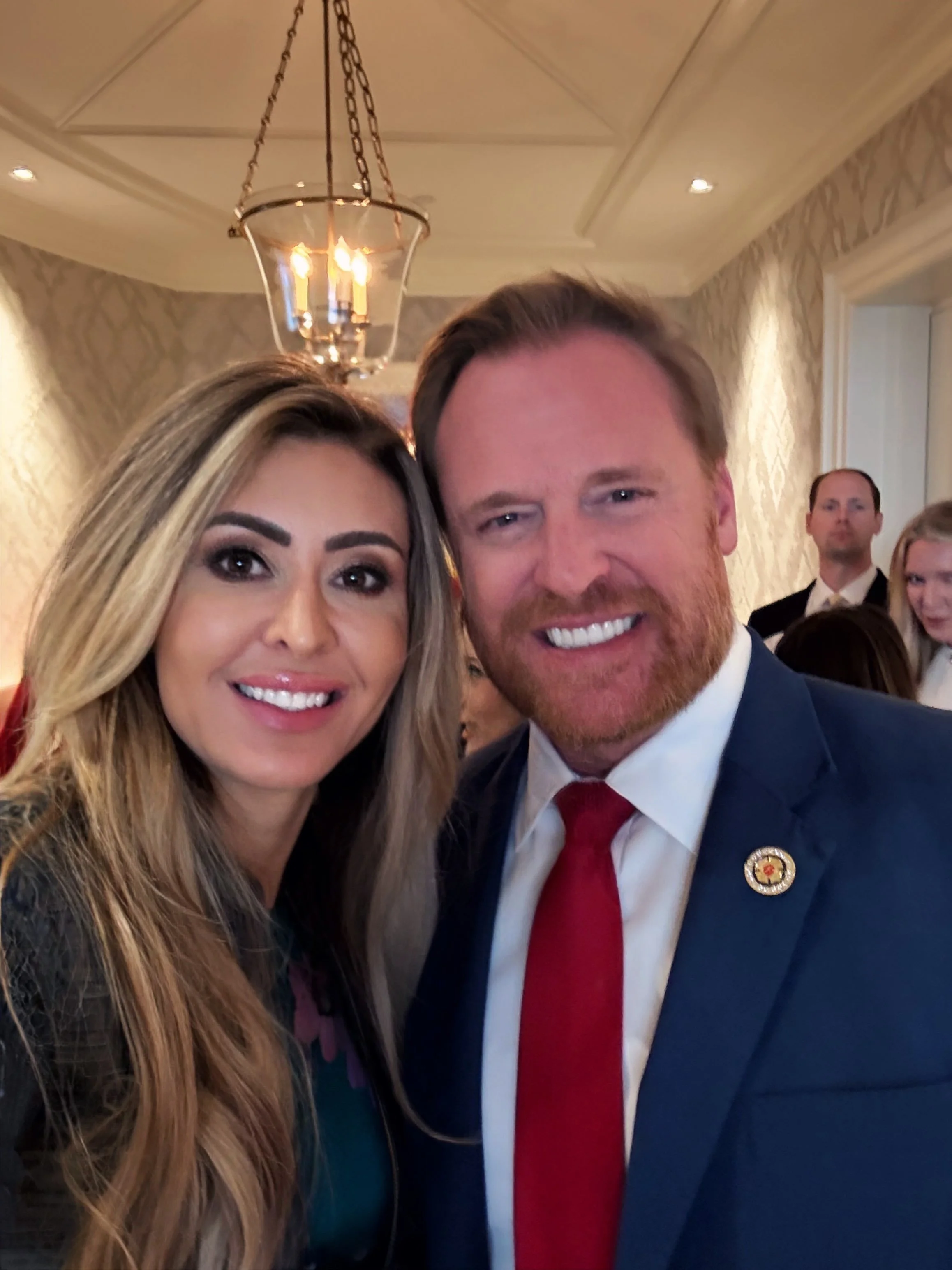 Cat Parks with Harris County Judge candidate Marty Lancton.